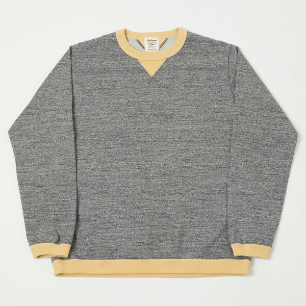 Jackman Dotsume Rib L/S Tee - Charcoal/Butter