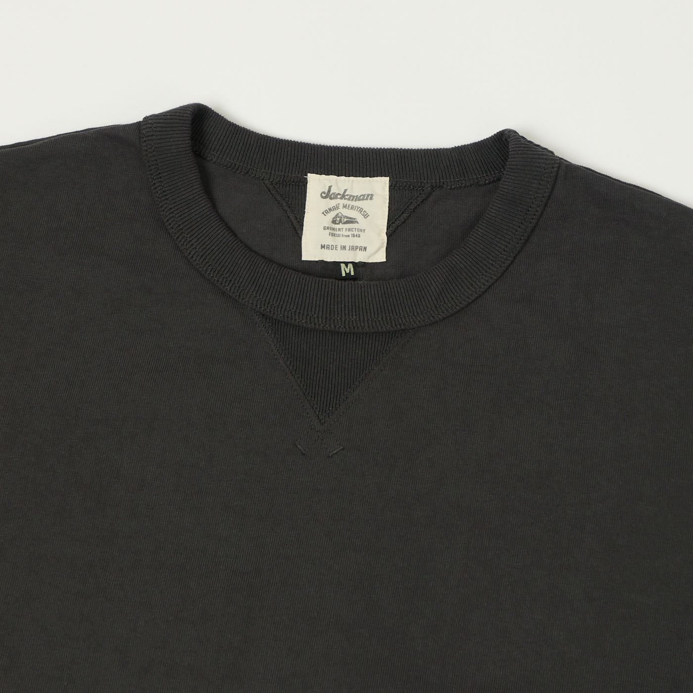 Jackman Dotsume Rib T-Shirt - Ink Black