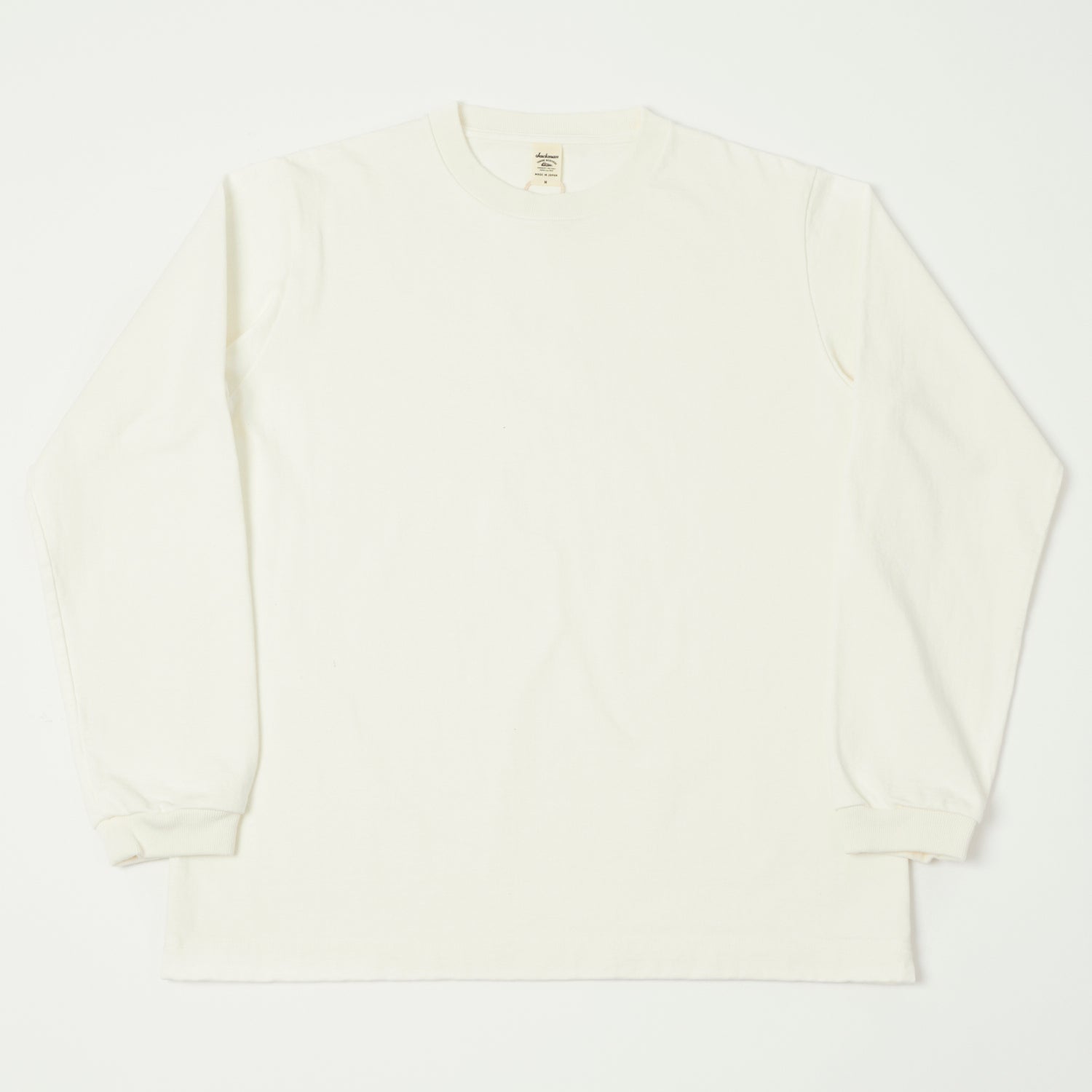 Jackman Long Sleeve Dotsume T-Shirt - Off White