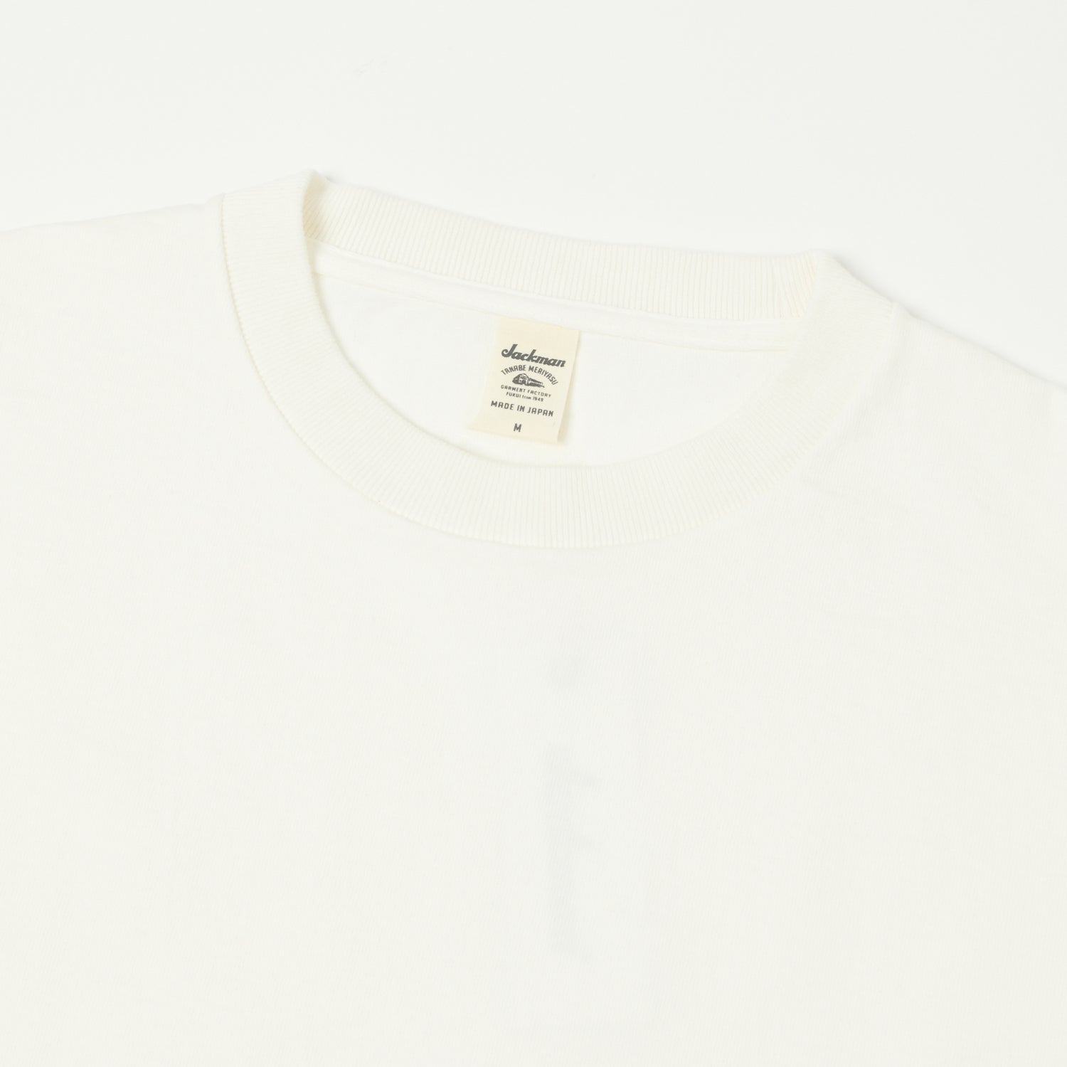 Jackman Long Sleeve Dotsume T-Shirt - Off White