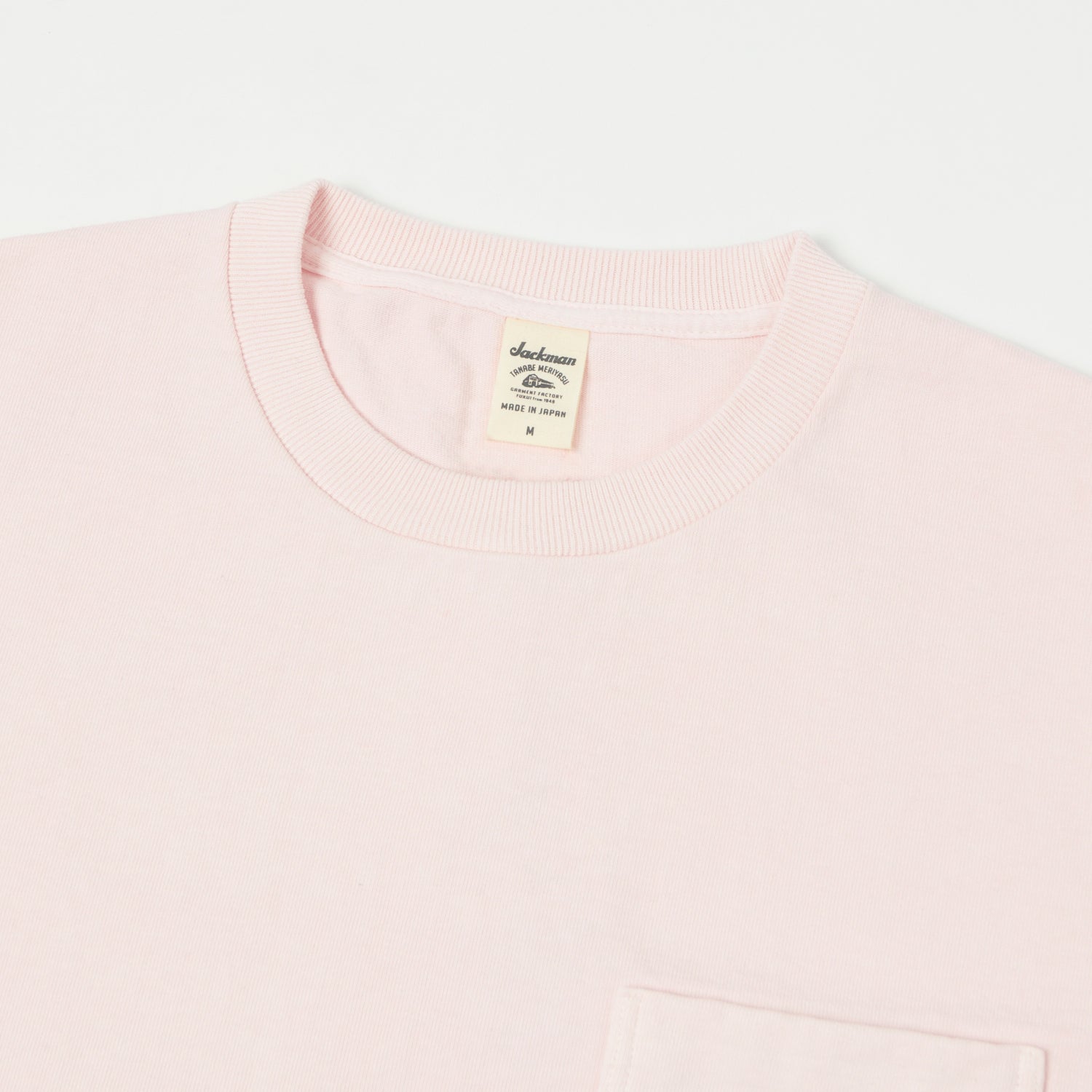Jackman Dotsume Pocket T-Shirt - Pale Pink