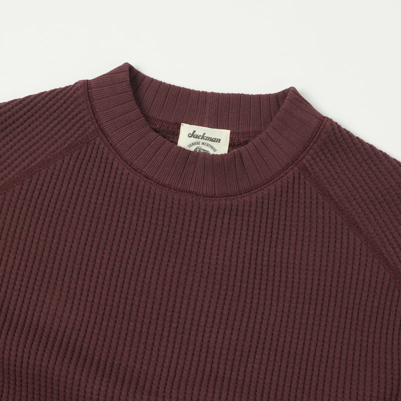 Jackman JM7200 Waffle Midneck Sweatshirt - Mahogany