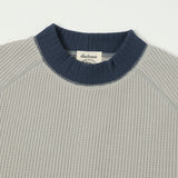 Jackman JM7200 Waffle Midneck Sweatshirt - Grey/Navy