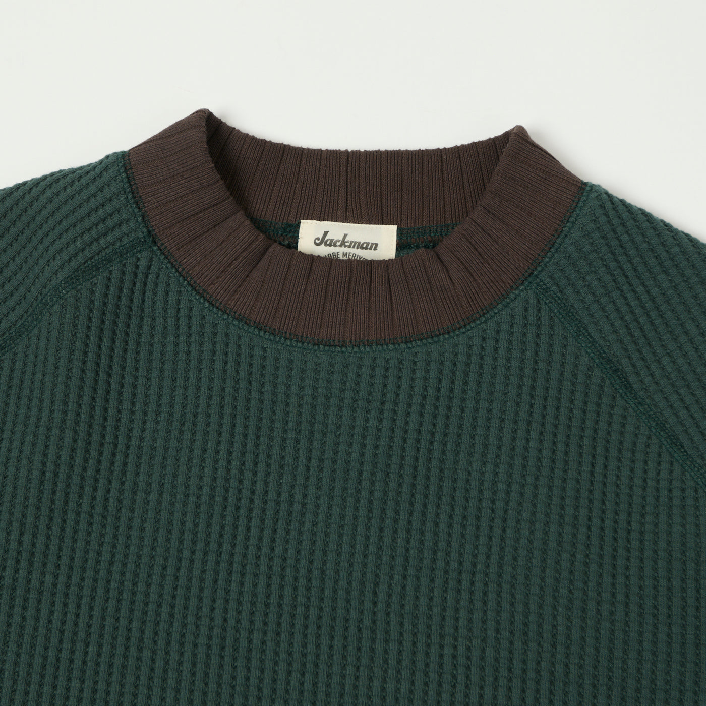 Jackman Midneck Waffle Sweatshirt - Ivy/Wood