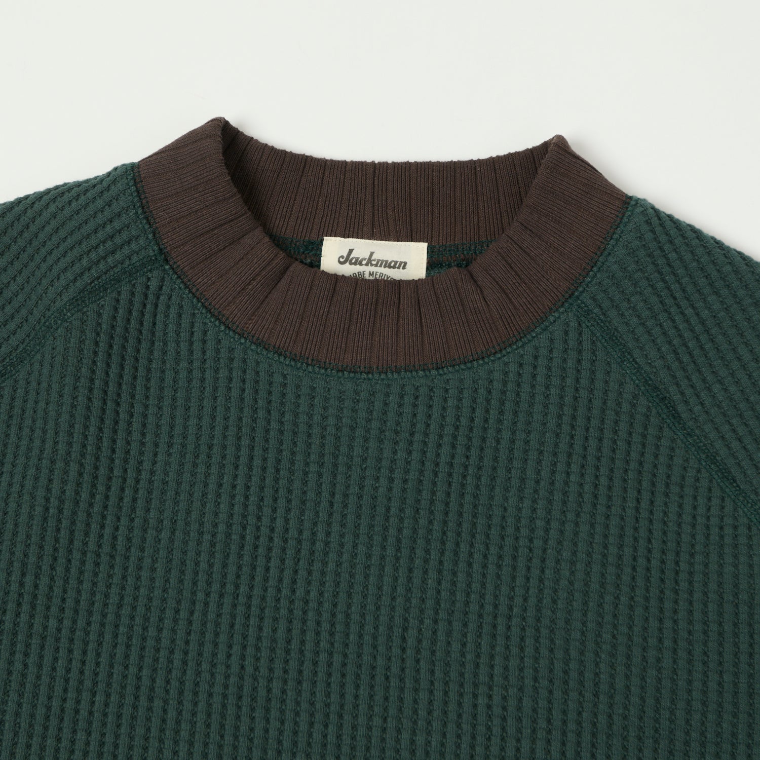 Jackman Midneck Waffle Sweatshirt - Ivy/Wood