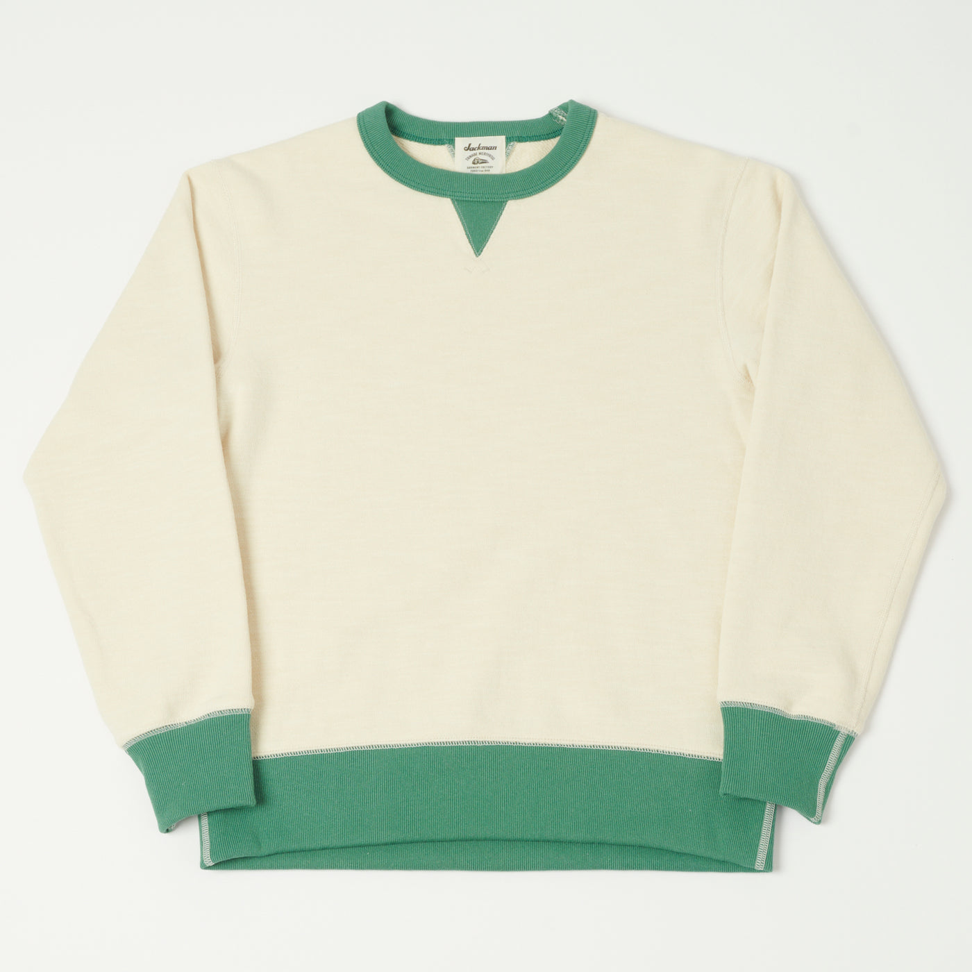 Jackman GG Crewneck Sweatshirt - Ivory/Green