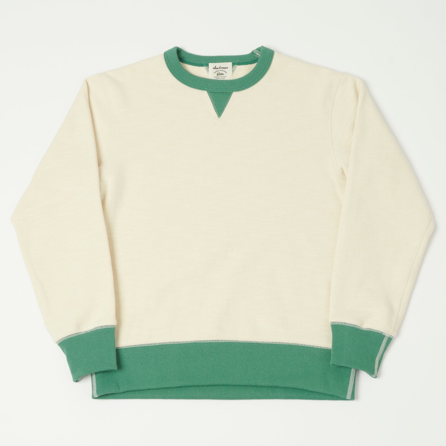 Jackman GG Crewneck Sweatshirt - Ivory/Green