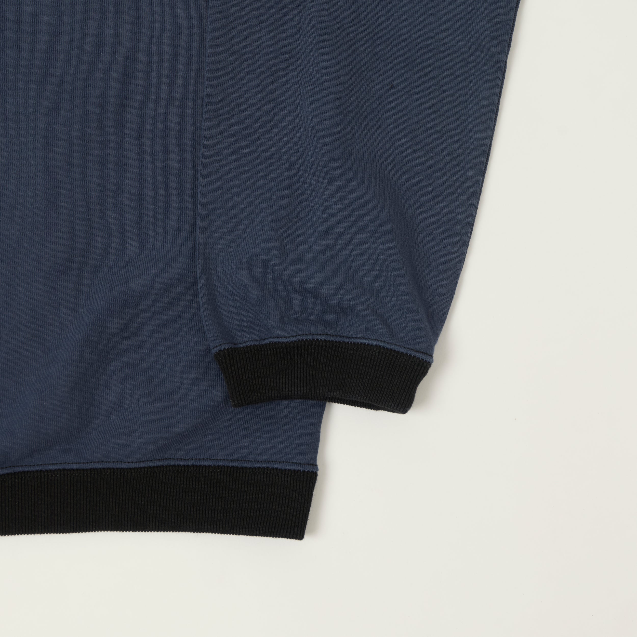 Jackman Long Sleeve Dotsume T-Shirt - Retro Navy/Black