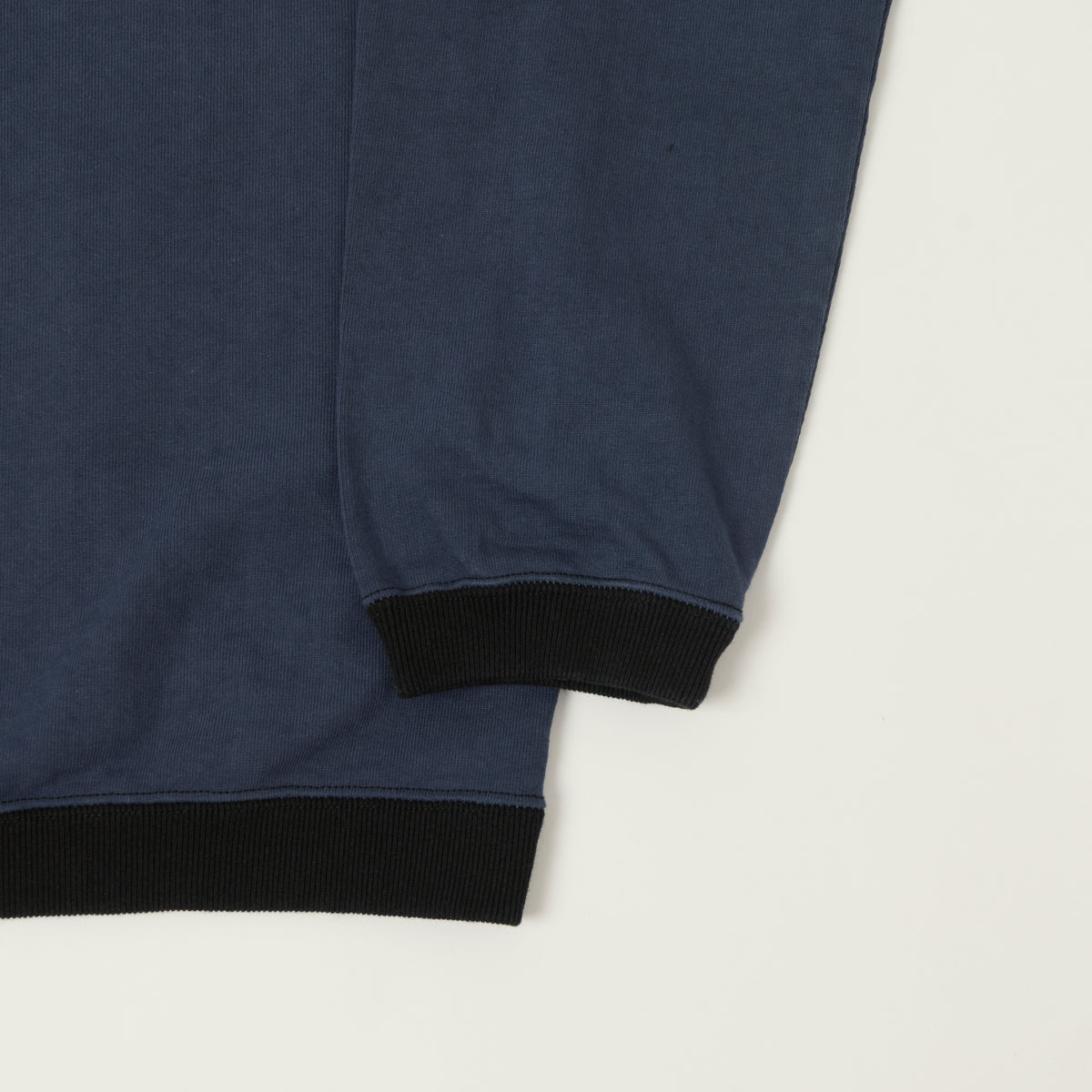 Jackman Long Sleeve Dotsume T-Shirt - Retro Navy/Black