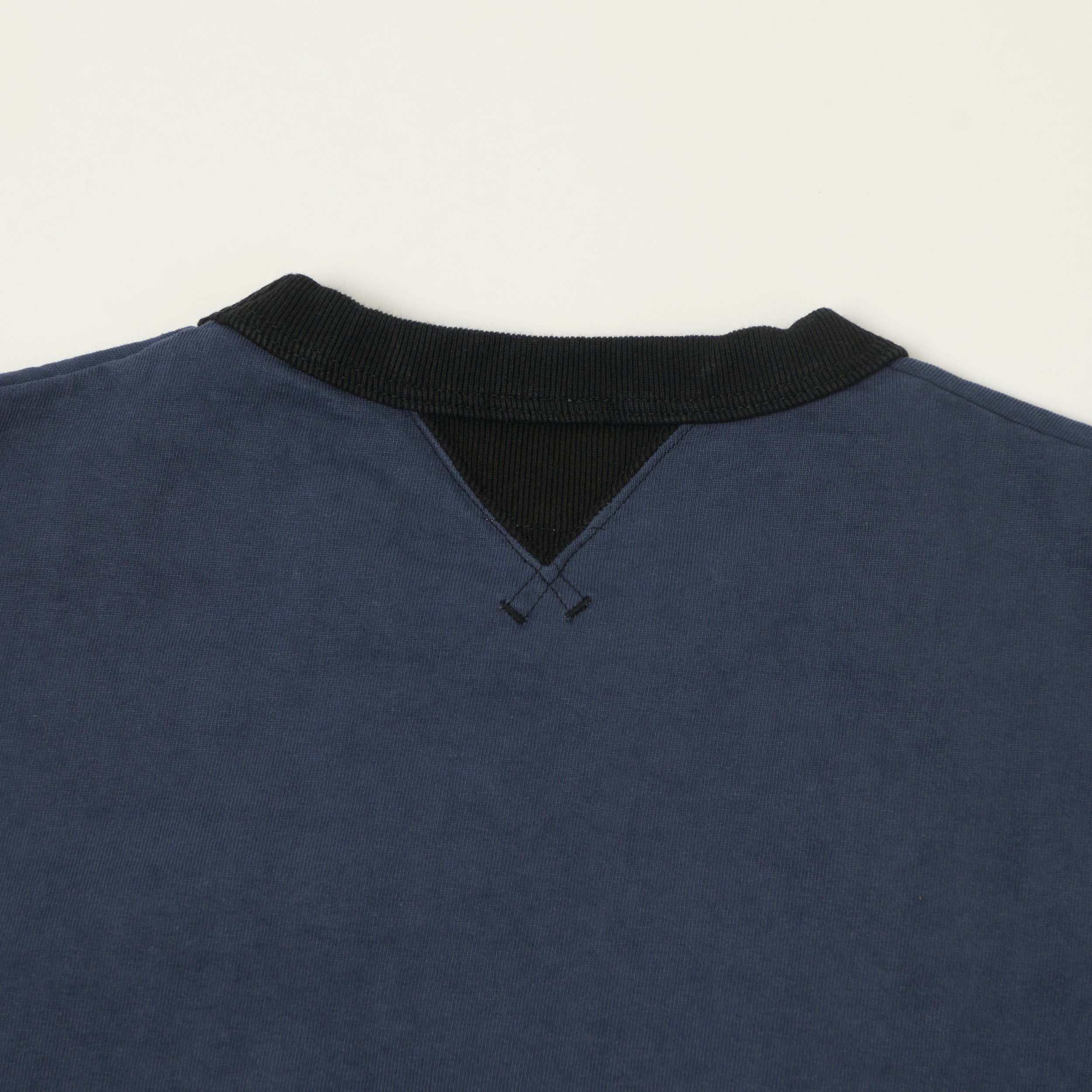Jackman Long Sleeve Dotsume T-Shirt - Retro Navy/Black