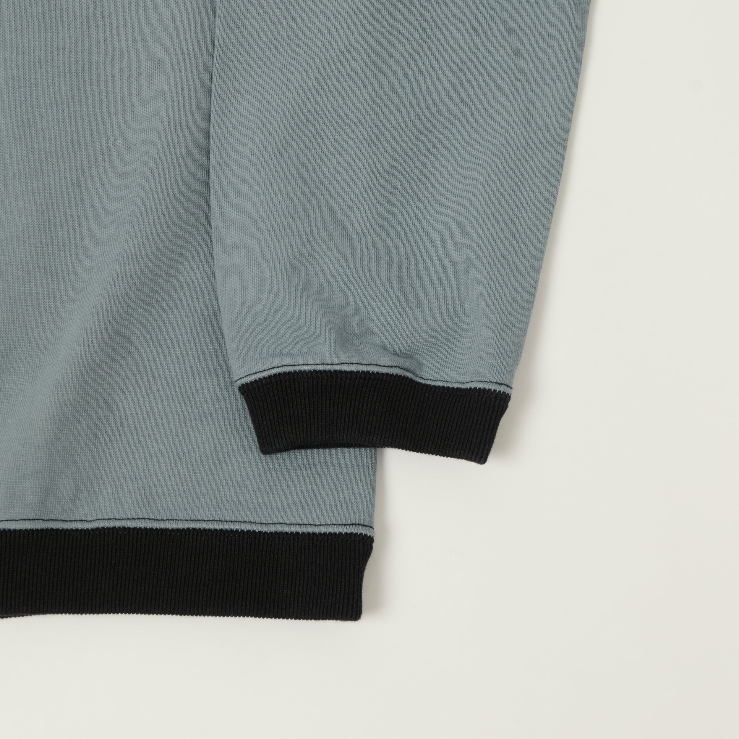 Jackman Long Sleeve Dotsume T-Shirt - Wolf Grey/Black