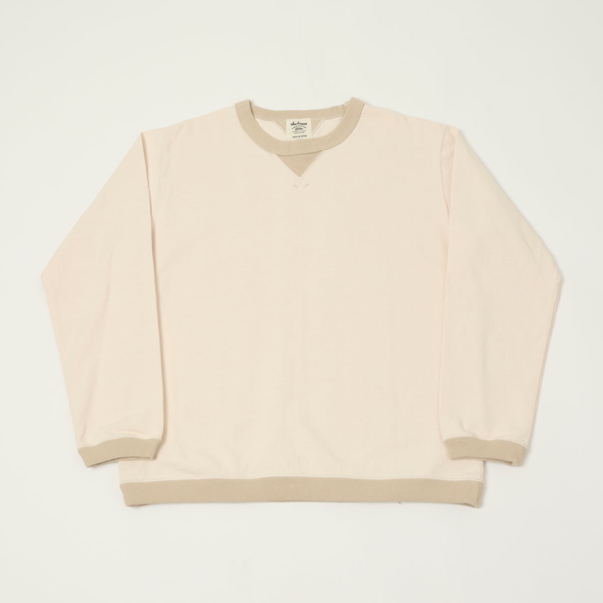 Jackman Long Sleeve Dotsume T-Shirt - Shell Pink/Dark Beige