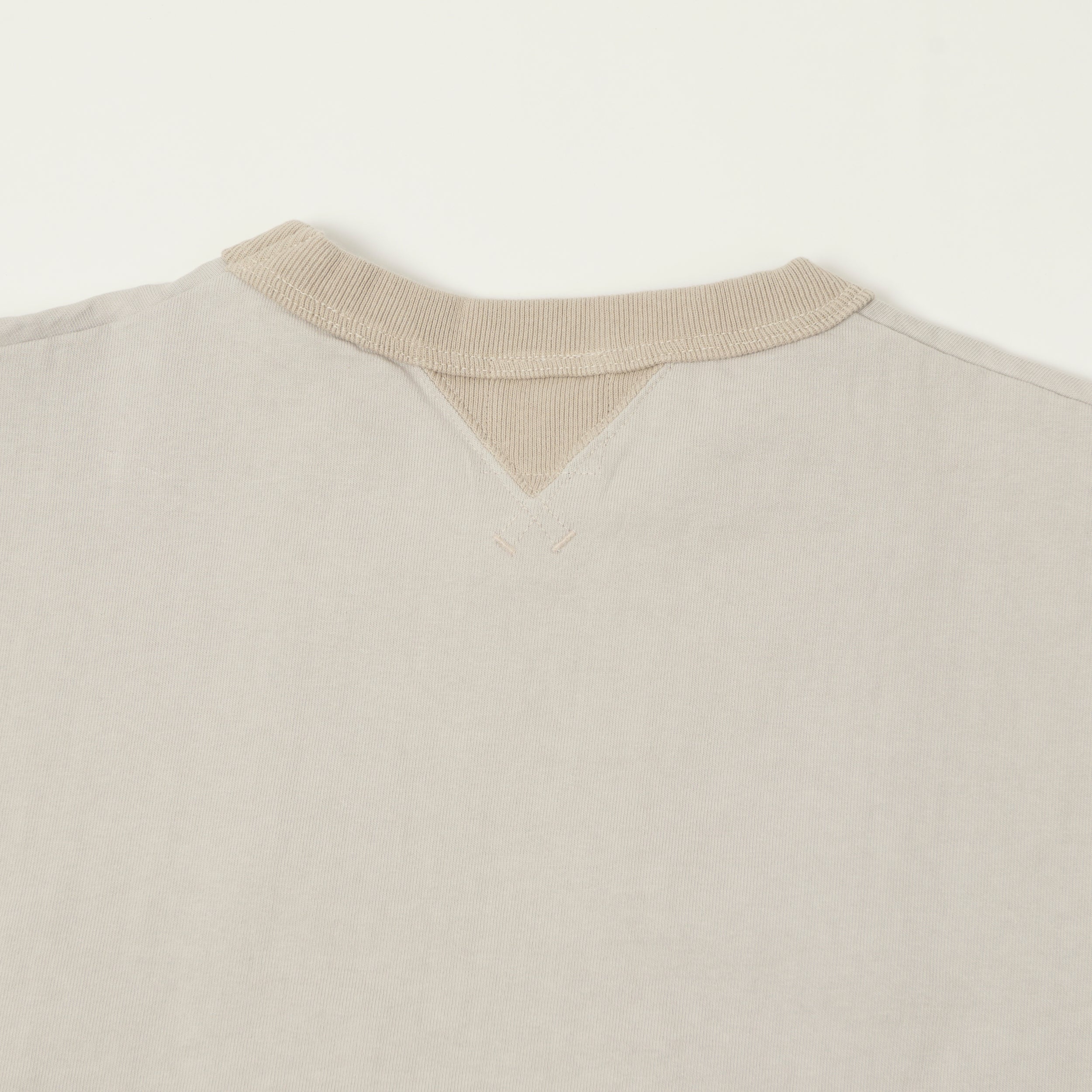 Jackman Long Sleeve Dotsume T-Shirt - Retro Silver/Dark Beige