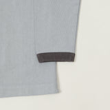 Jackman Long Sleeve Dotsume T-Shirt - Dusk Blue/Grey