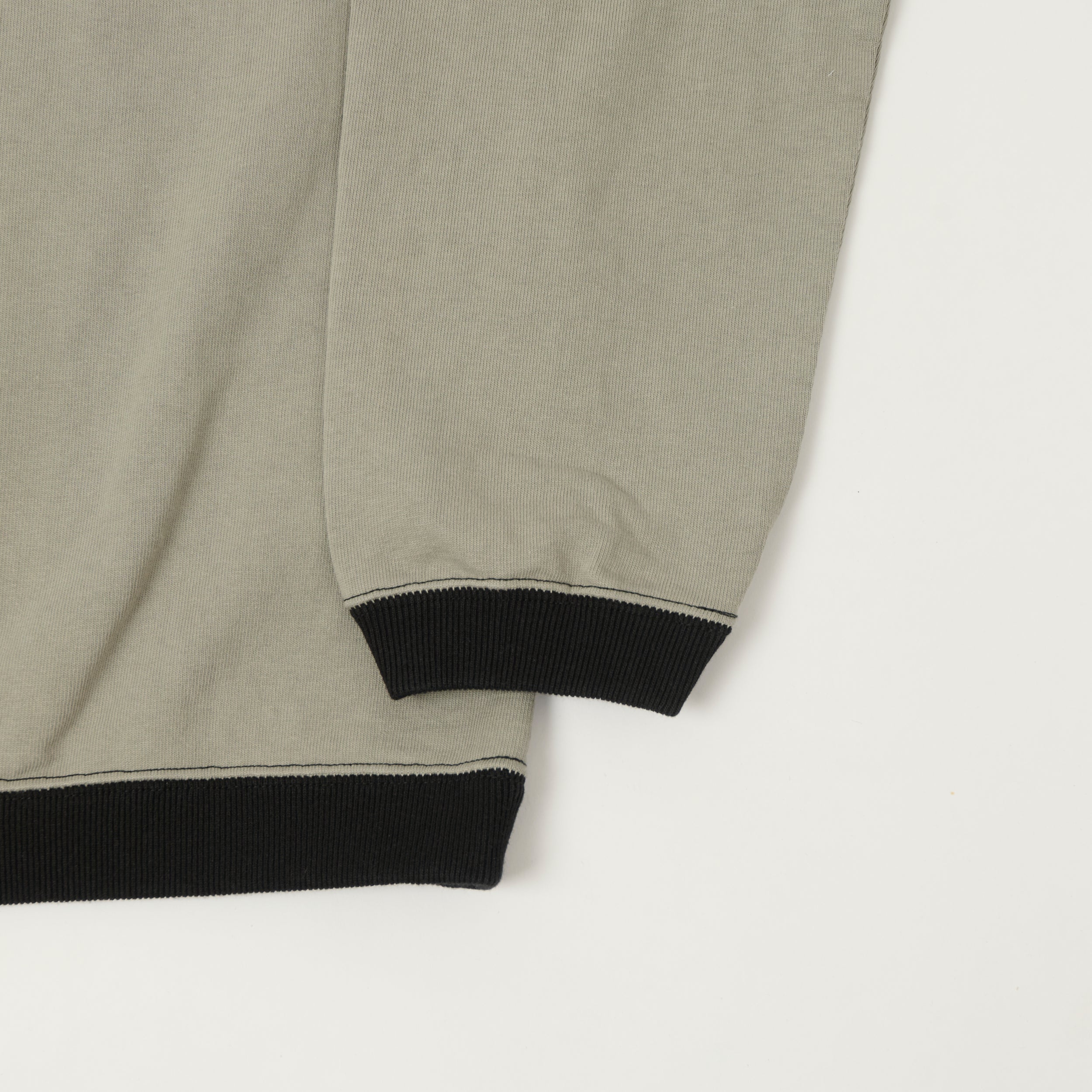 Jackman Long Sleeve Dotsume T-Shirt - Lizard Grey/Black