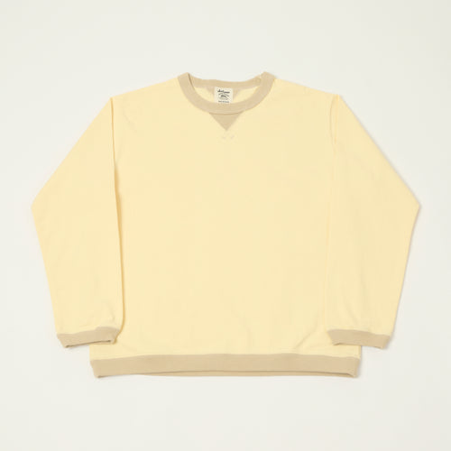 Jackman Long Sleeve Dotsume T-Shirt - Uni Cream/Dark Beige