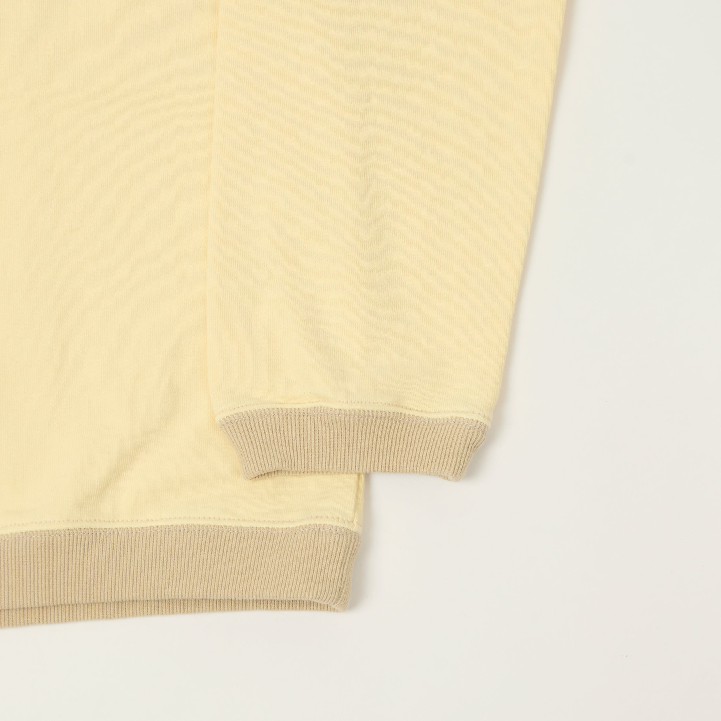 Jackman Long Sleeve Dotsume T-Shirt - Uni Cream/Dark Beige