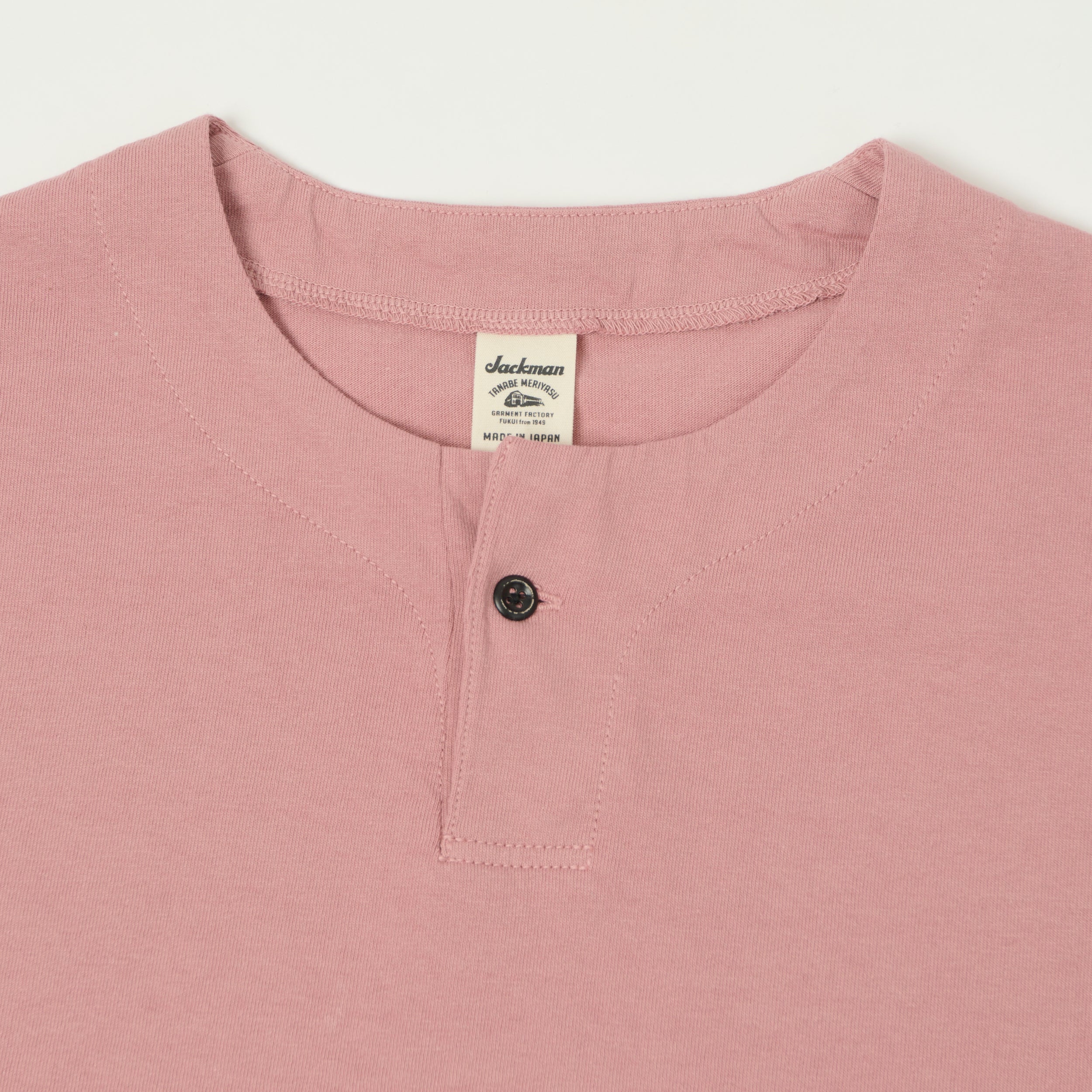 Jackman Long Sleeve Henley - Old Raspberry