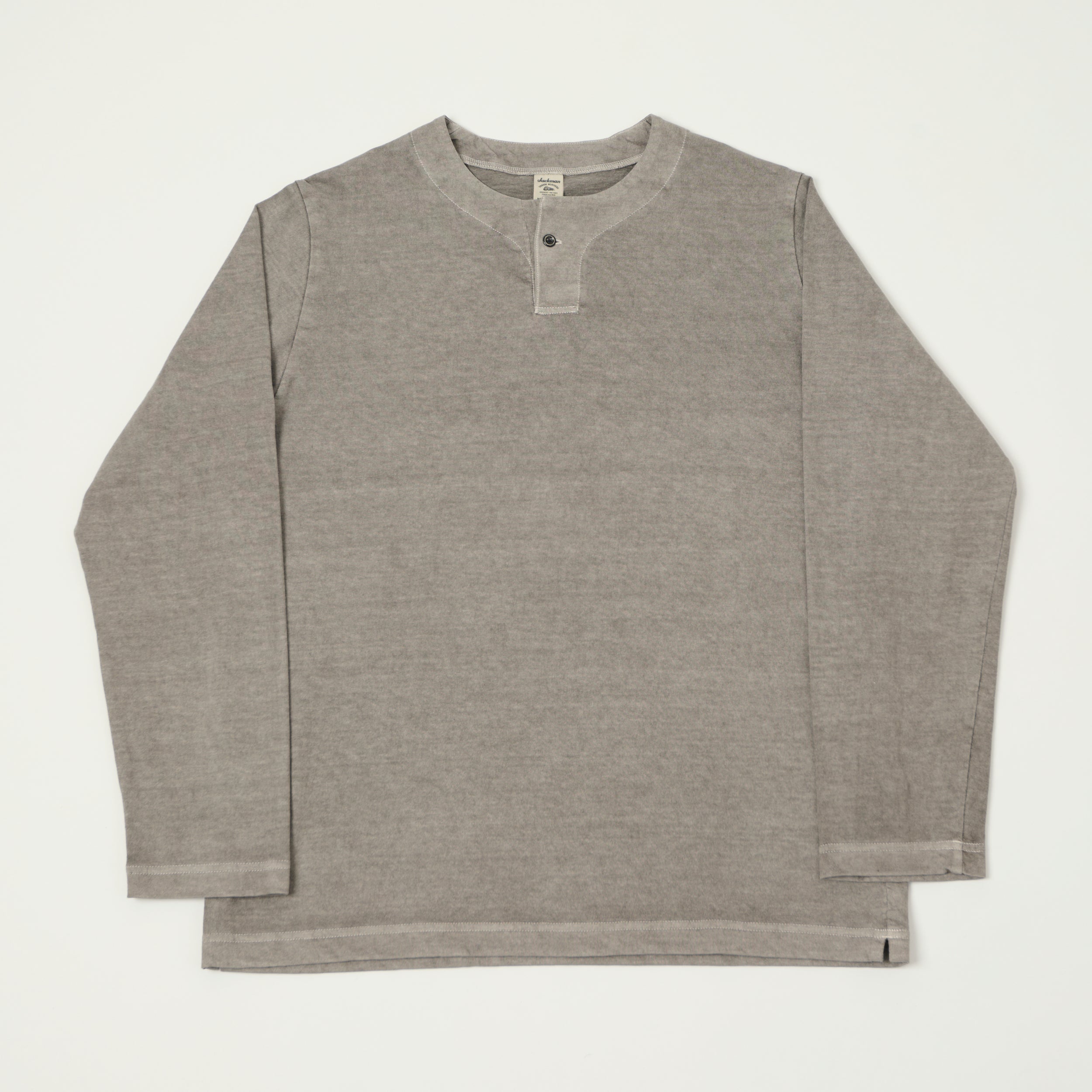 Jackman Long Sleeve Henley - Fade Grey