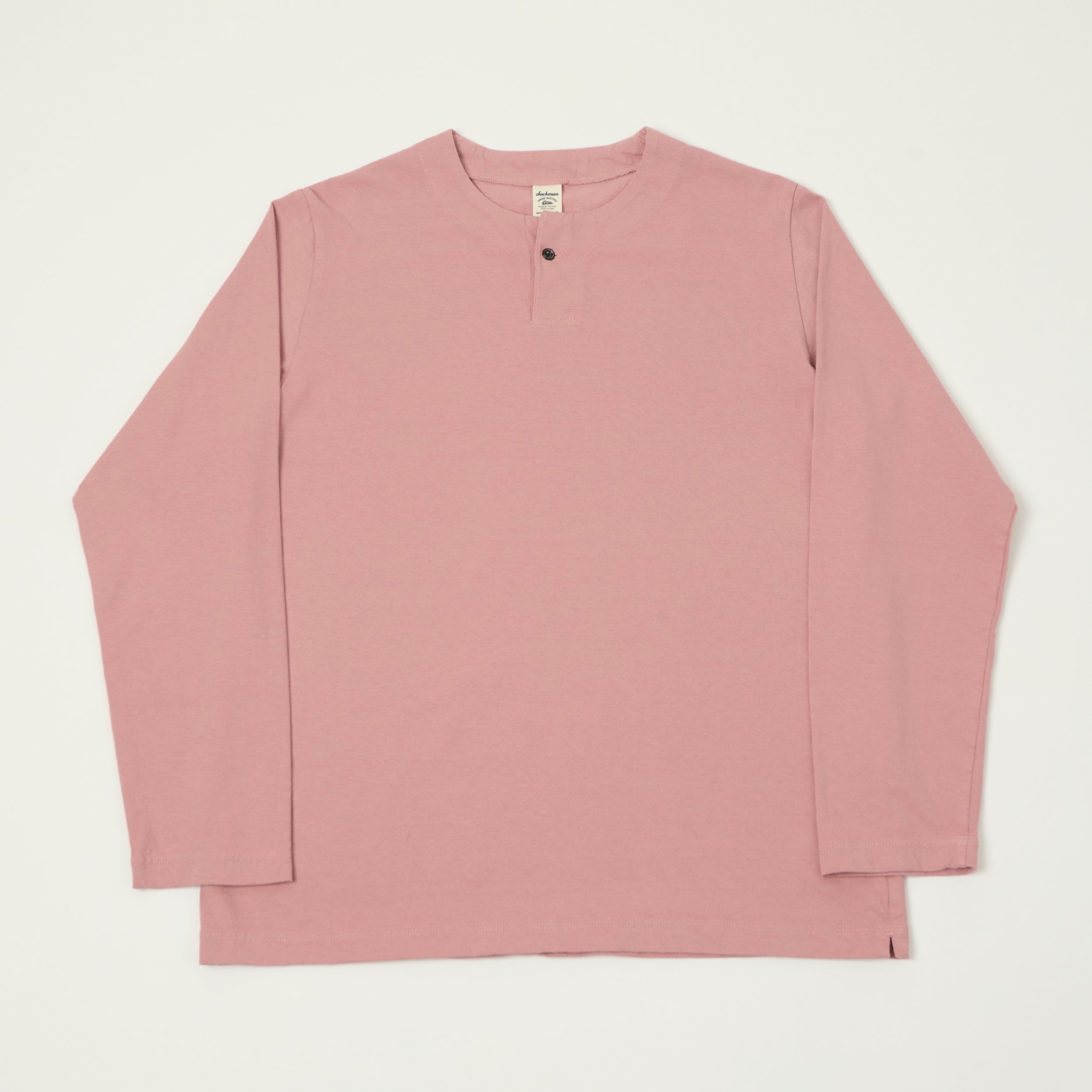 Jackman Long Sleeve Henley - Old Raspberry