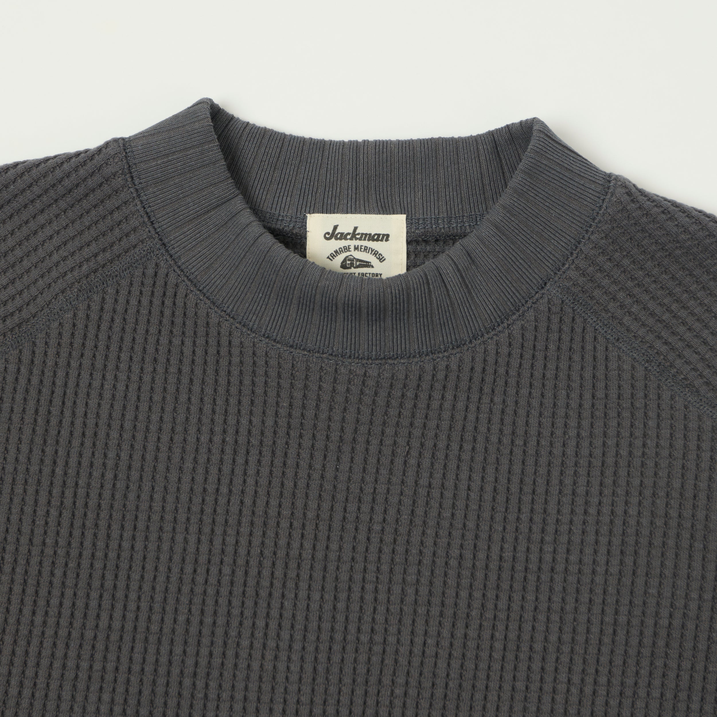 Jackman Midneck Waffle Sweatshirt - Dark Grey