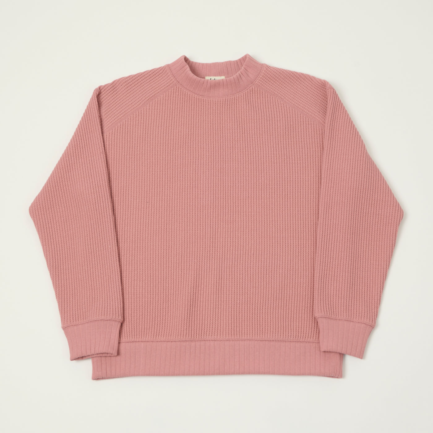 Jackman Midneck Waffle Sweatshirt - Old Raspberry