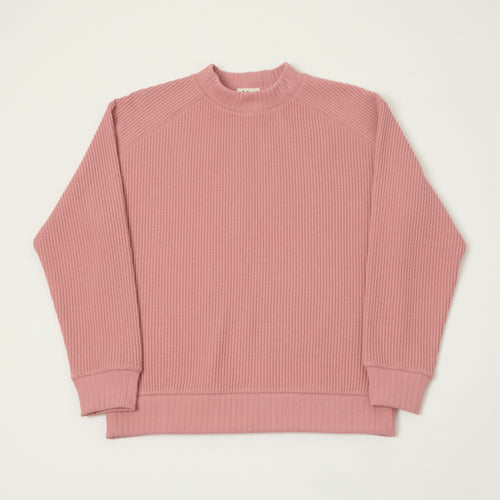 Jackman Midneck Waffle Sweatshirt - Old Raspberry