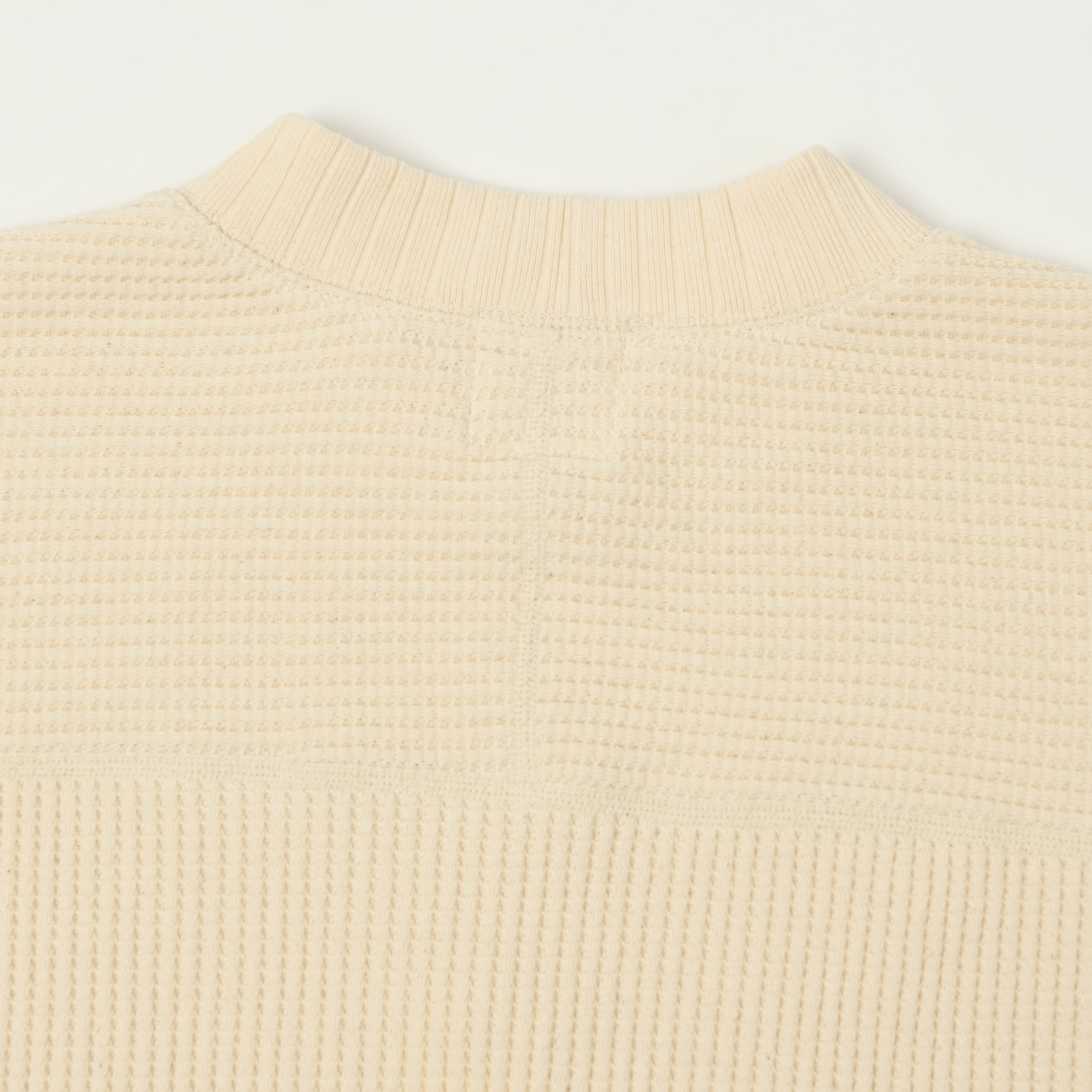 Jackman Midneck Waffle Sweatshirt - Ecru