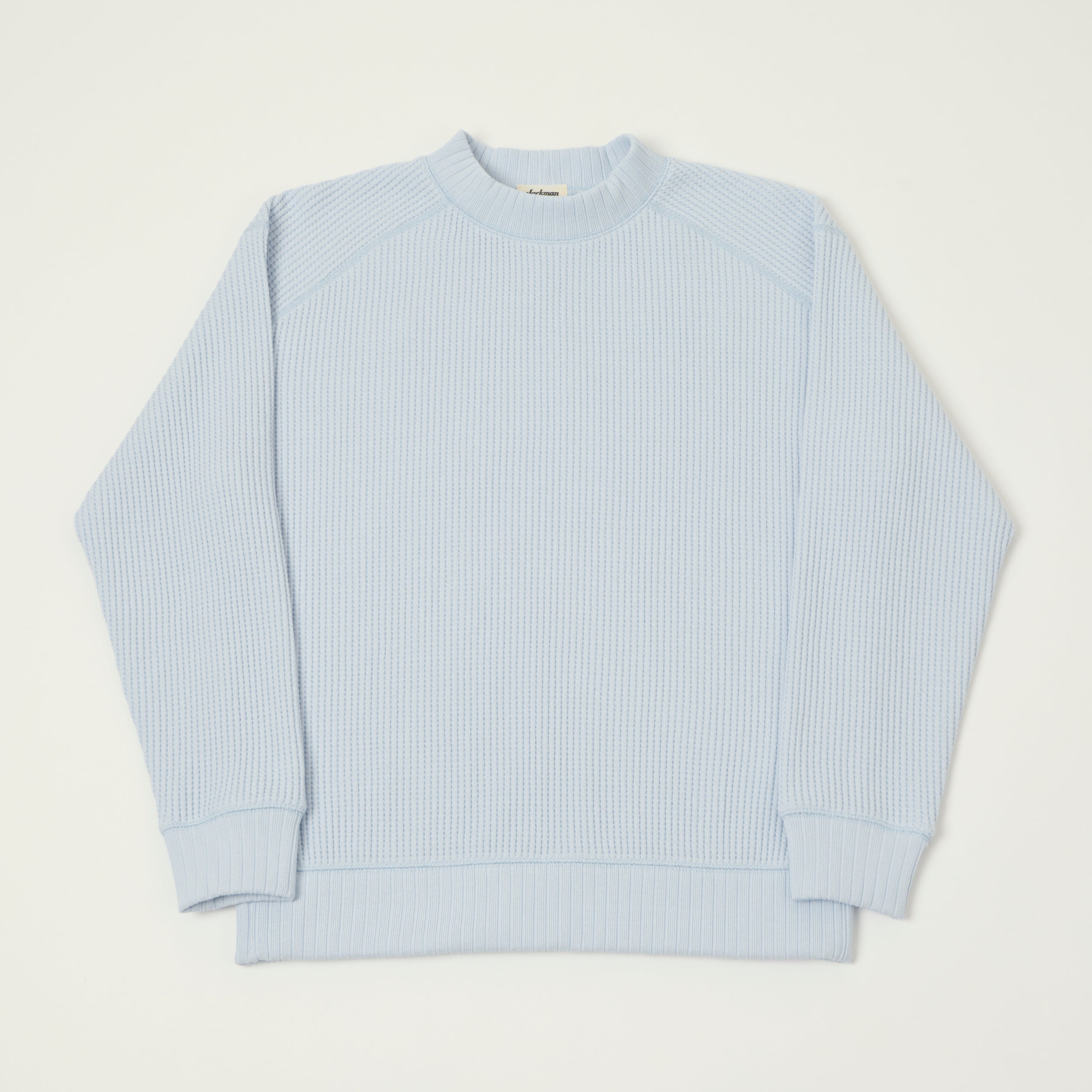 Jackman Midneck Waffle Sweatshirt - Ice Blue