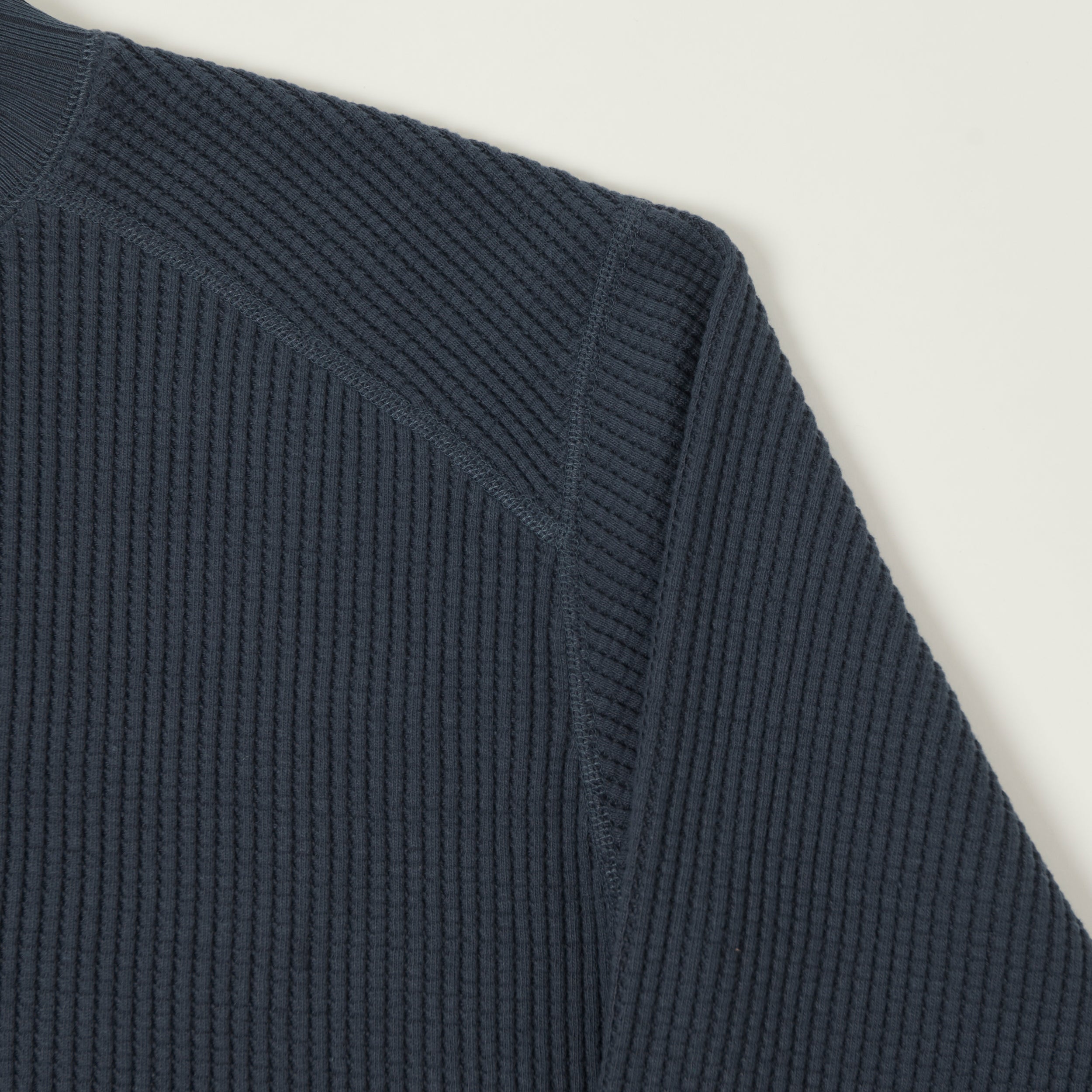 Jackman Midneck Waffle Sweatshirt - Retro Navy