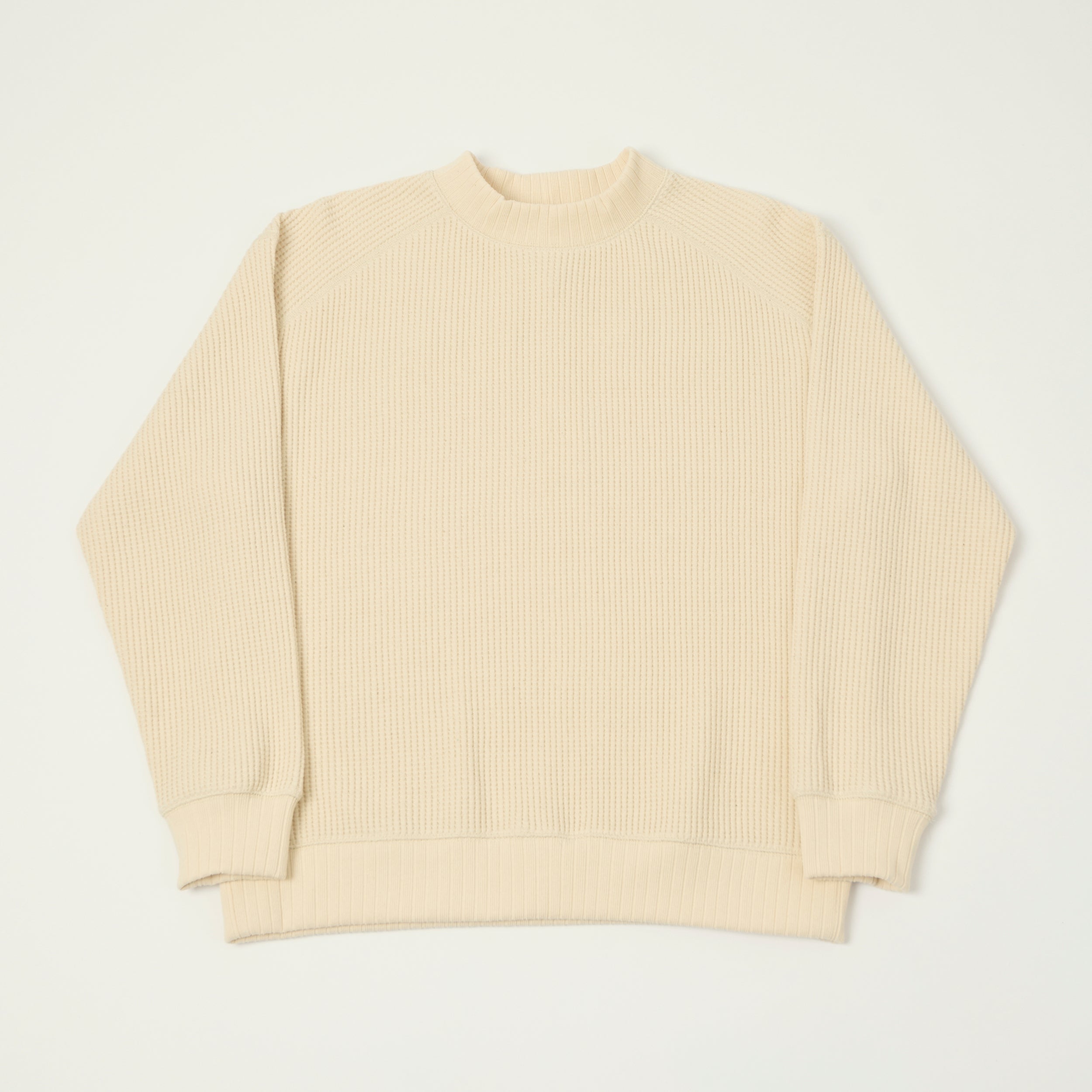 Jackman Midneck Waffle Sweatshirt - Ecru