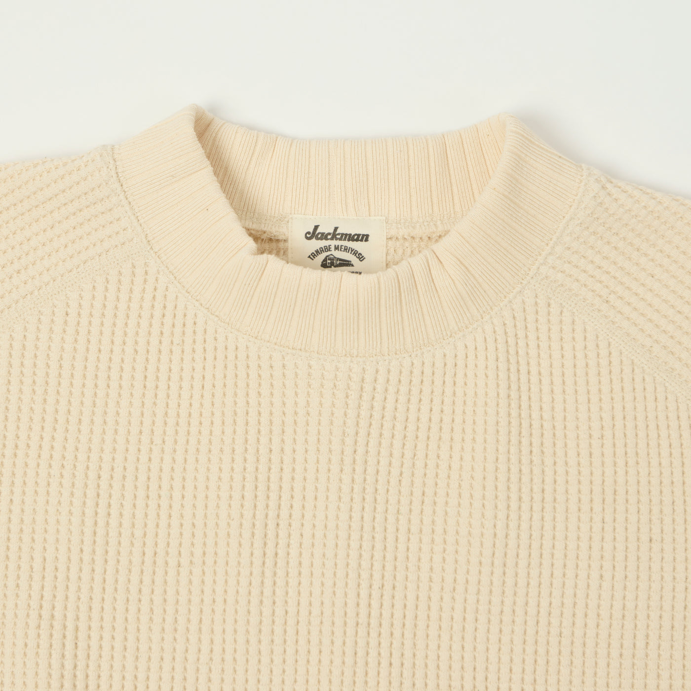 Jackman Midneck Waffle Sweatshirt - Ecru