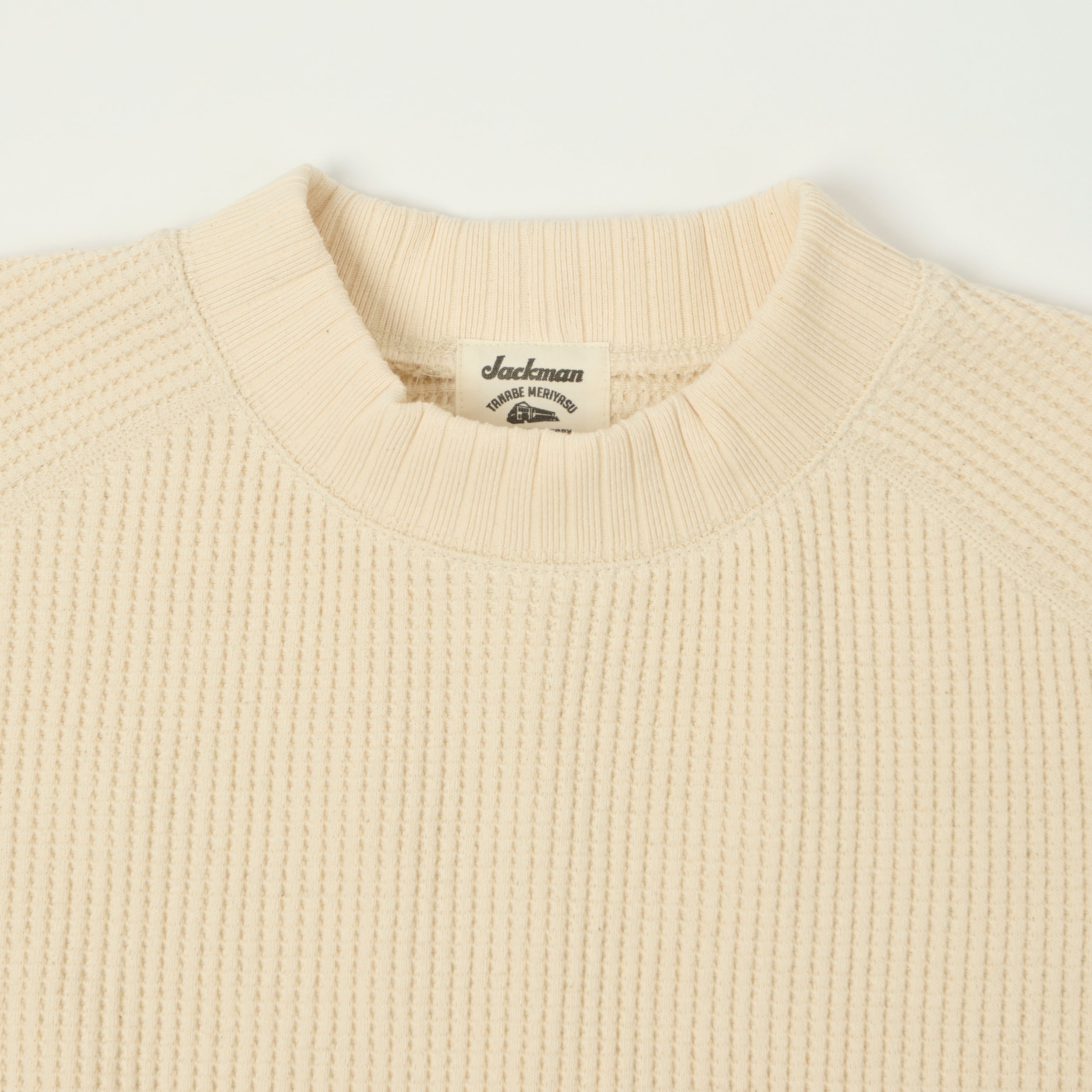 Jackman Midneck Waffle Sweatshirt - Ecru
