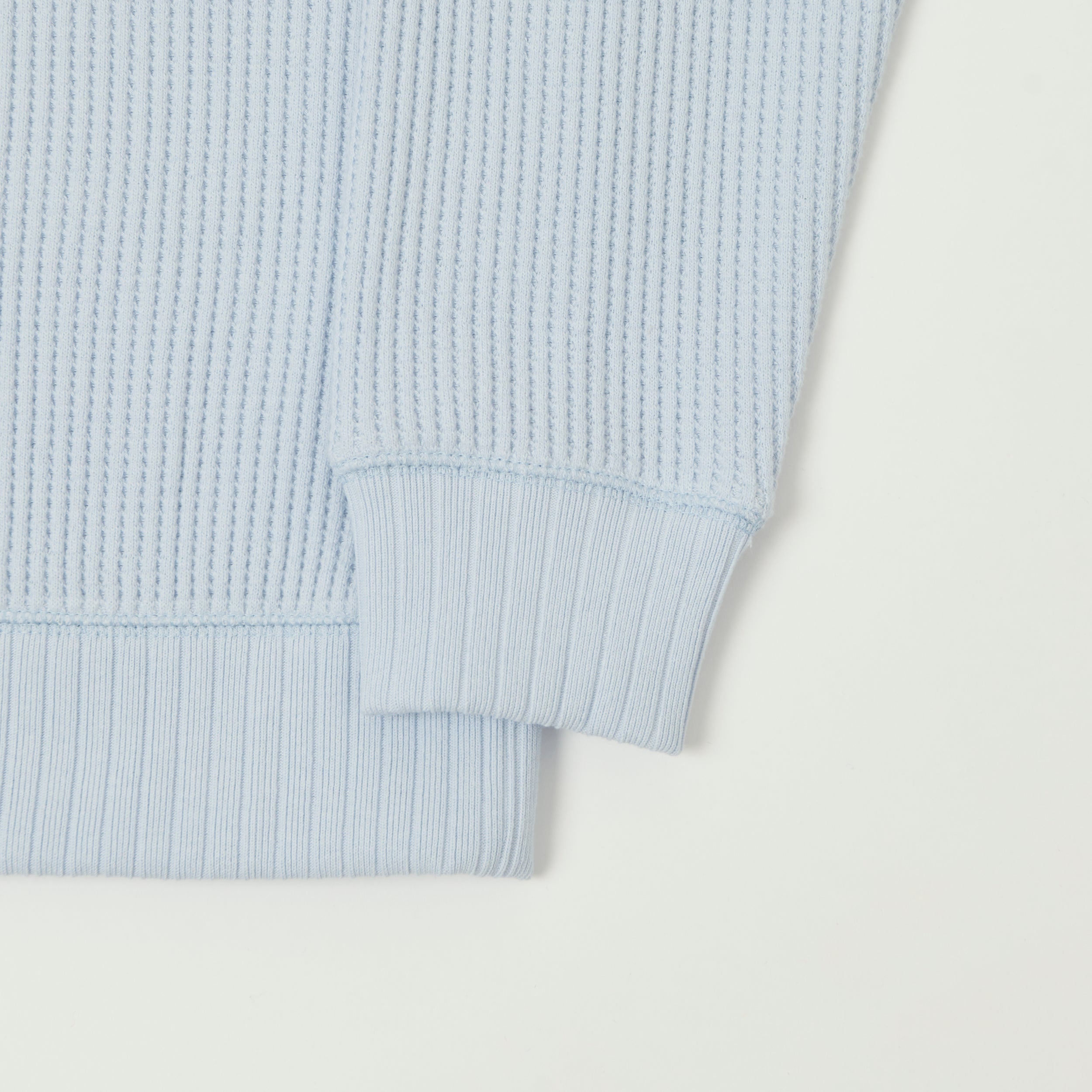 Jackman Midneck Waffle Sweatshirt - Ice Blue