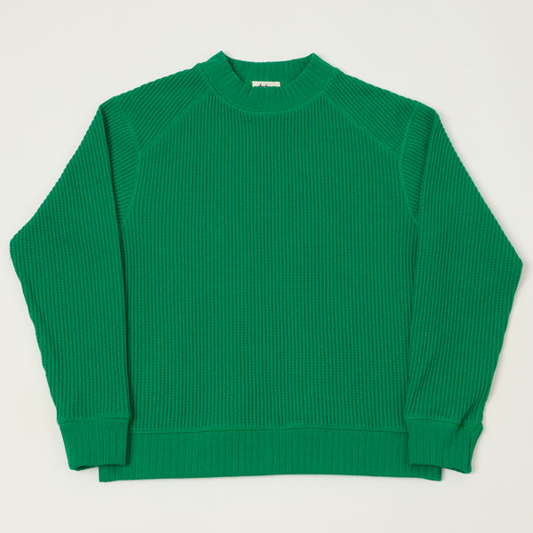 Jackman Midneck Waffle Sweatshirt - True Green