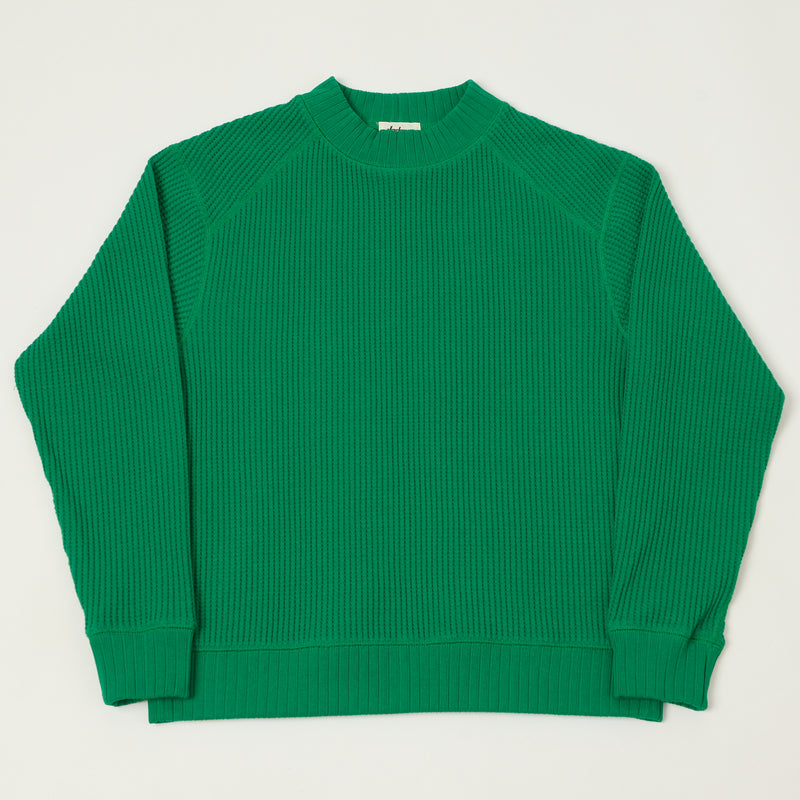 Jackman Midneck Waffle Sweatshirt - True Green