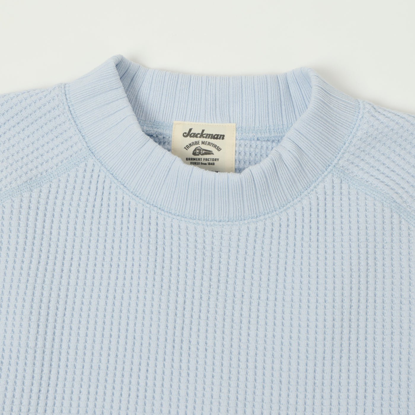 Jackman Midneck Waffle Sweatshirt - Ice Blue