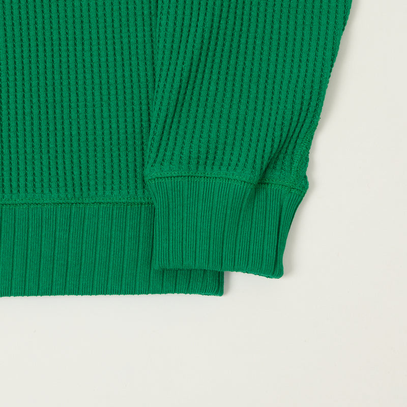 Jackman Midneck Waffle Sweatshirt - True Green