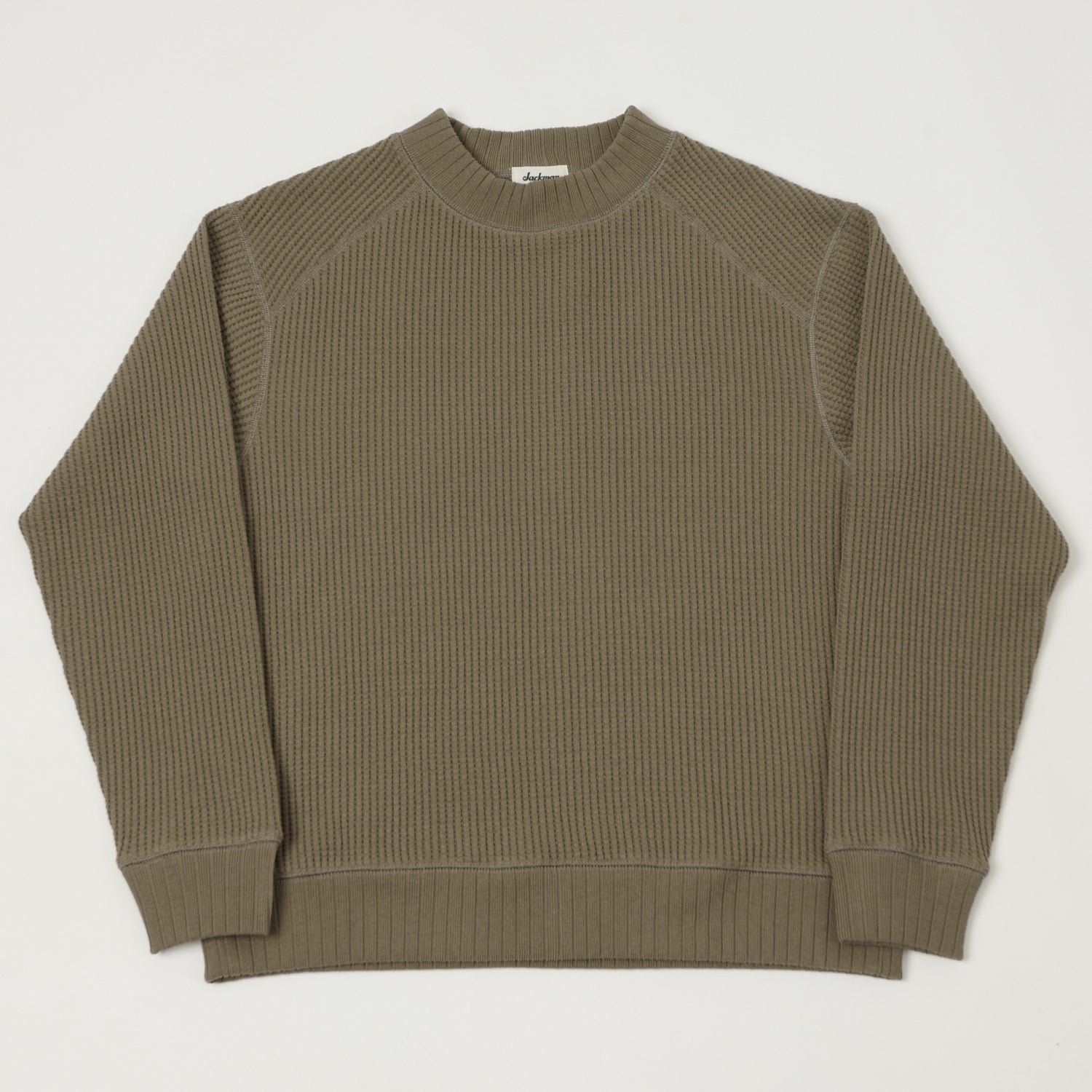 Jackman Midneck Waffle Sweatshirt - Sepia