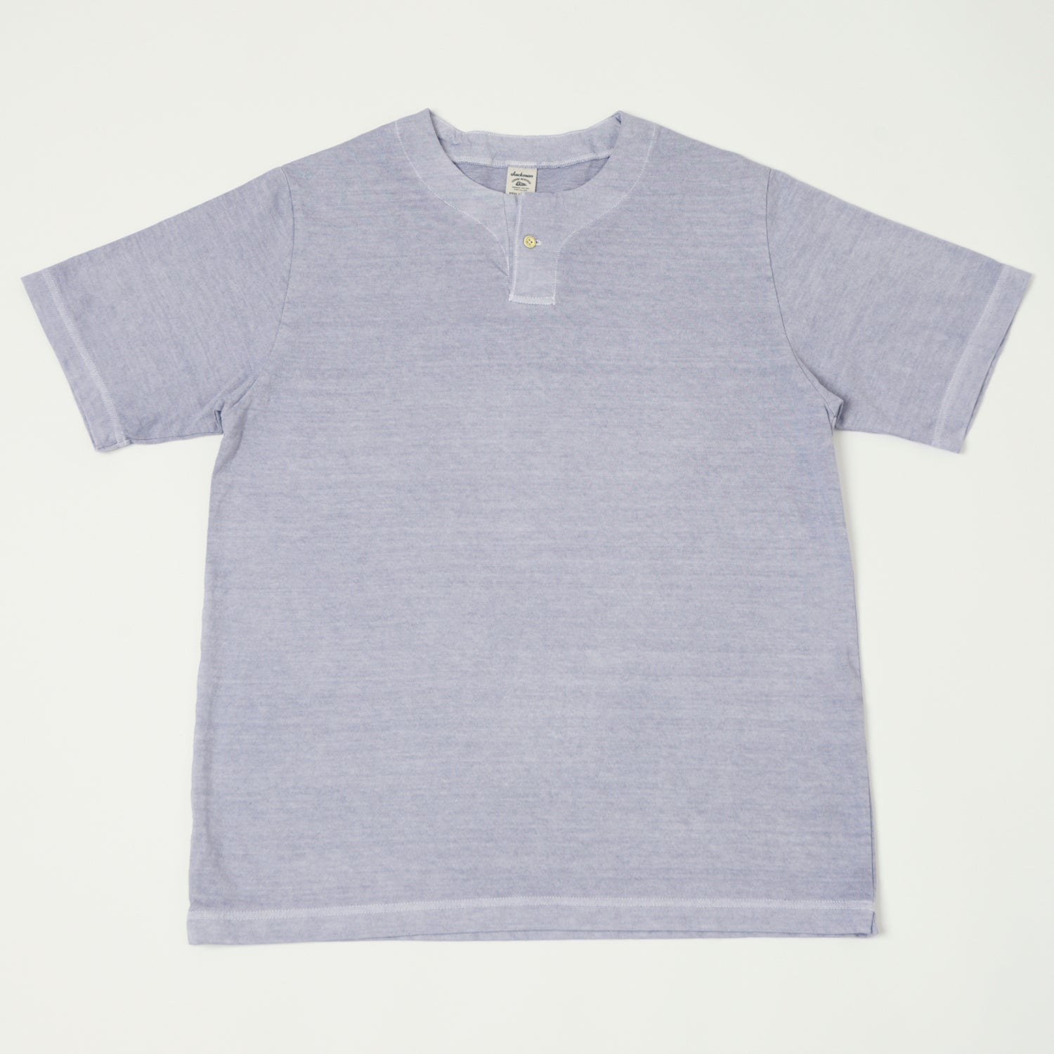 Jackman Pigment Dye Henley T-Shirt - Fade Lilac
