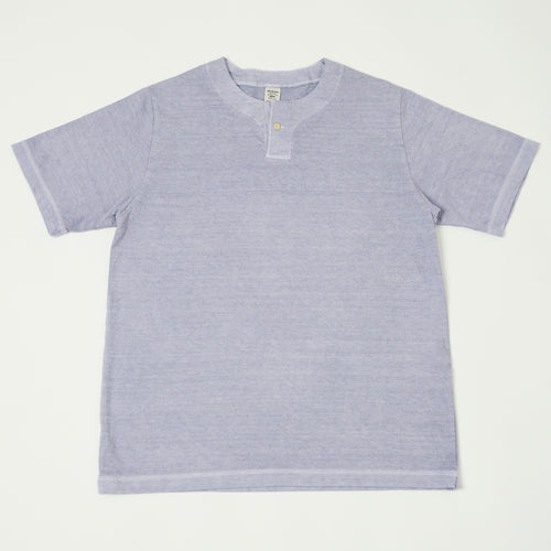 Jackman Pigment Dye Henley T-Shirt - Fade Lilac