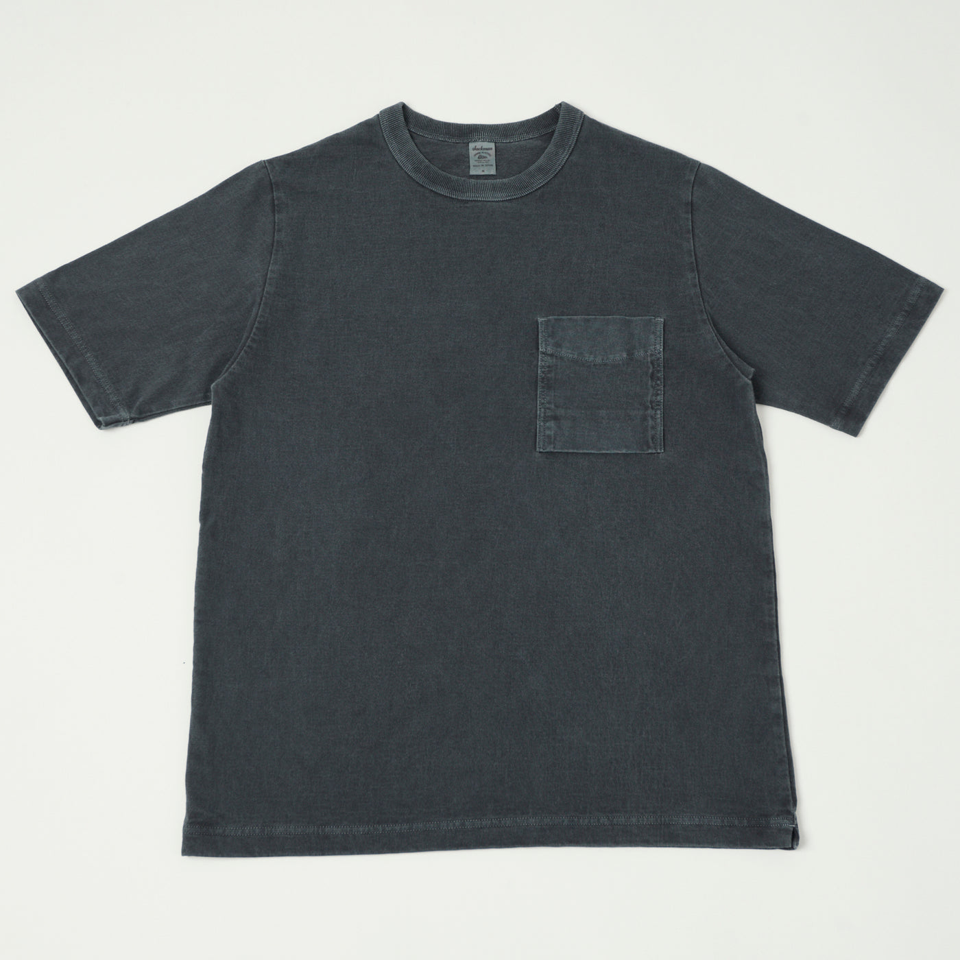 Jackman Pigment Dye Pocket T-Shirt - Fade Blue Grey