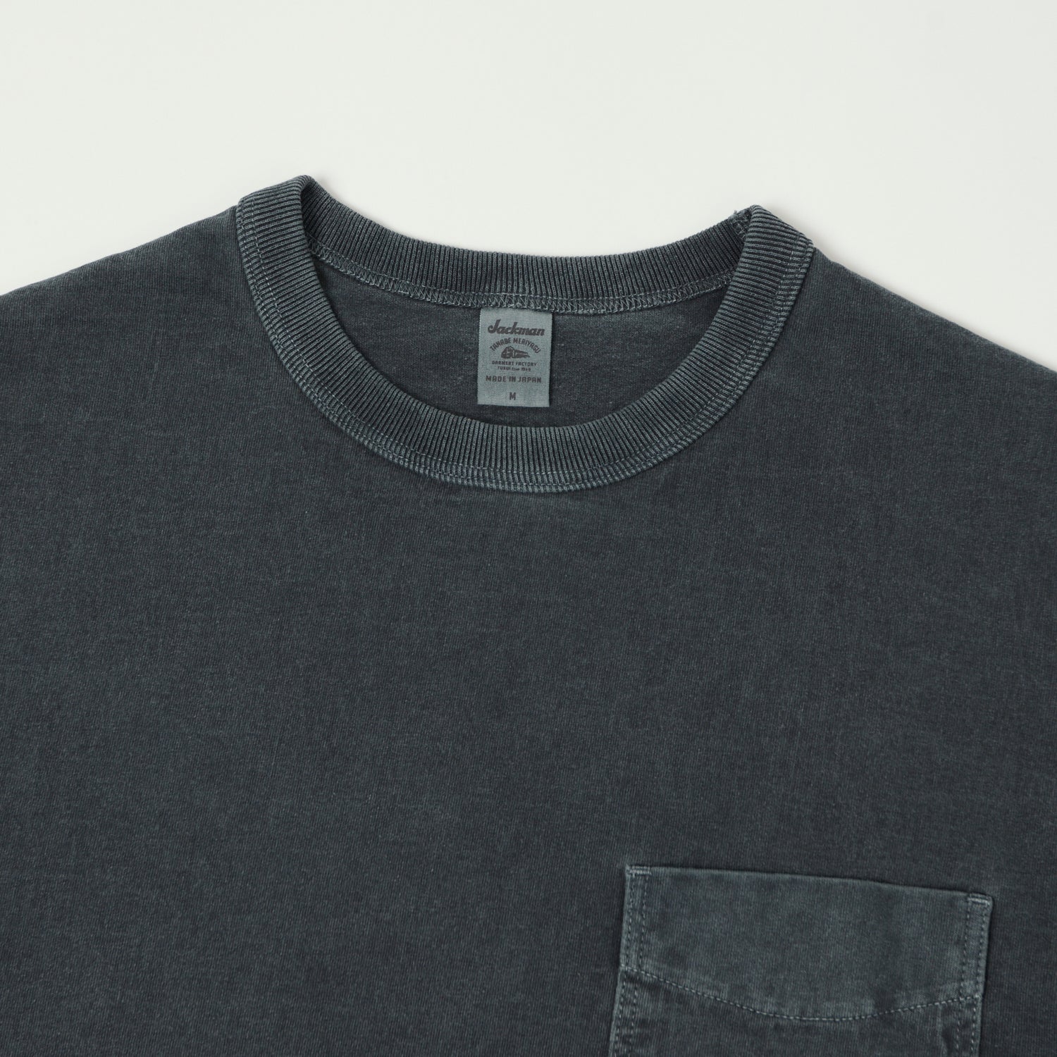 Jackman Pigment Dye Pocket T-Shirt - Fade Blue Grey