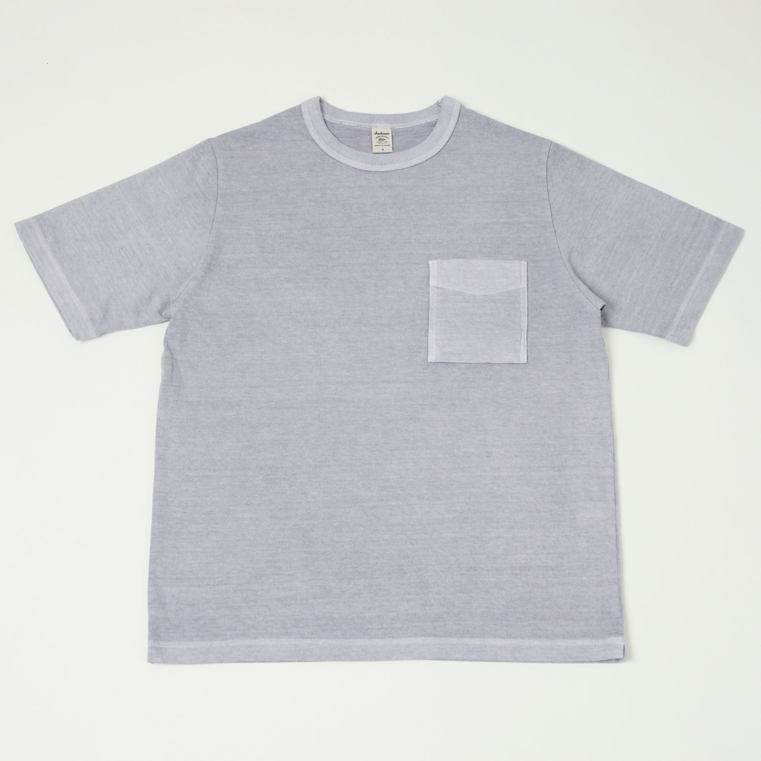 Jackman Pigment Dye Pocket T-Shirt - Fade Lilac