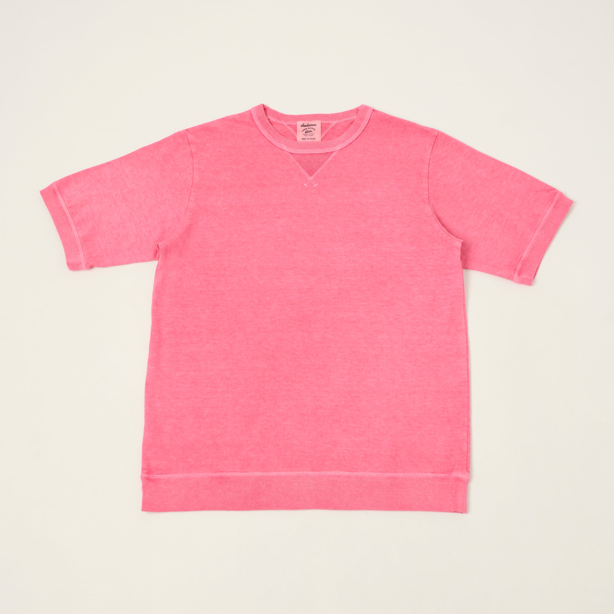 Jackman Dotsume Rib T-shirt - Fade Rose