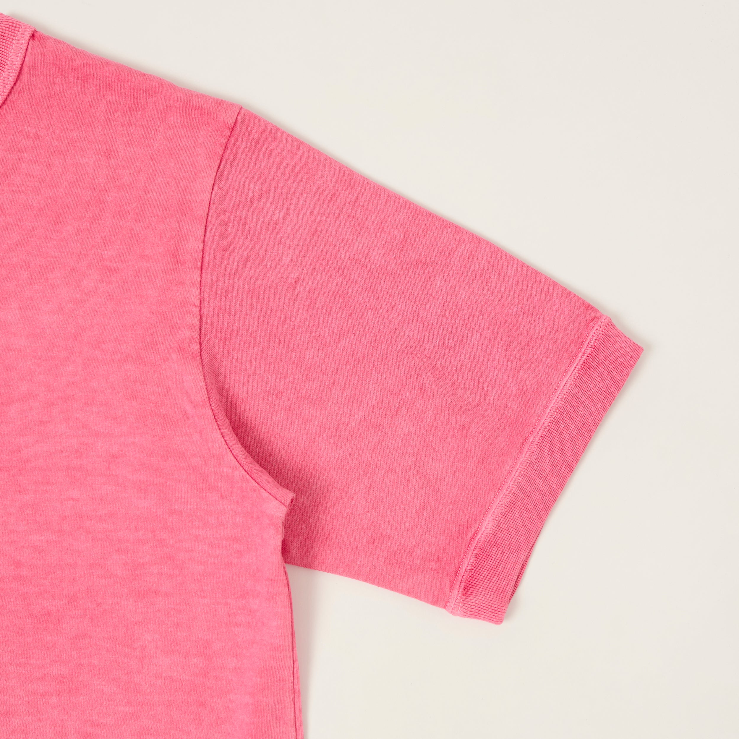 Jackman Dotsume Rib T-shirt - Fade Rose