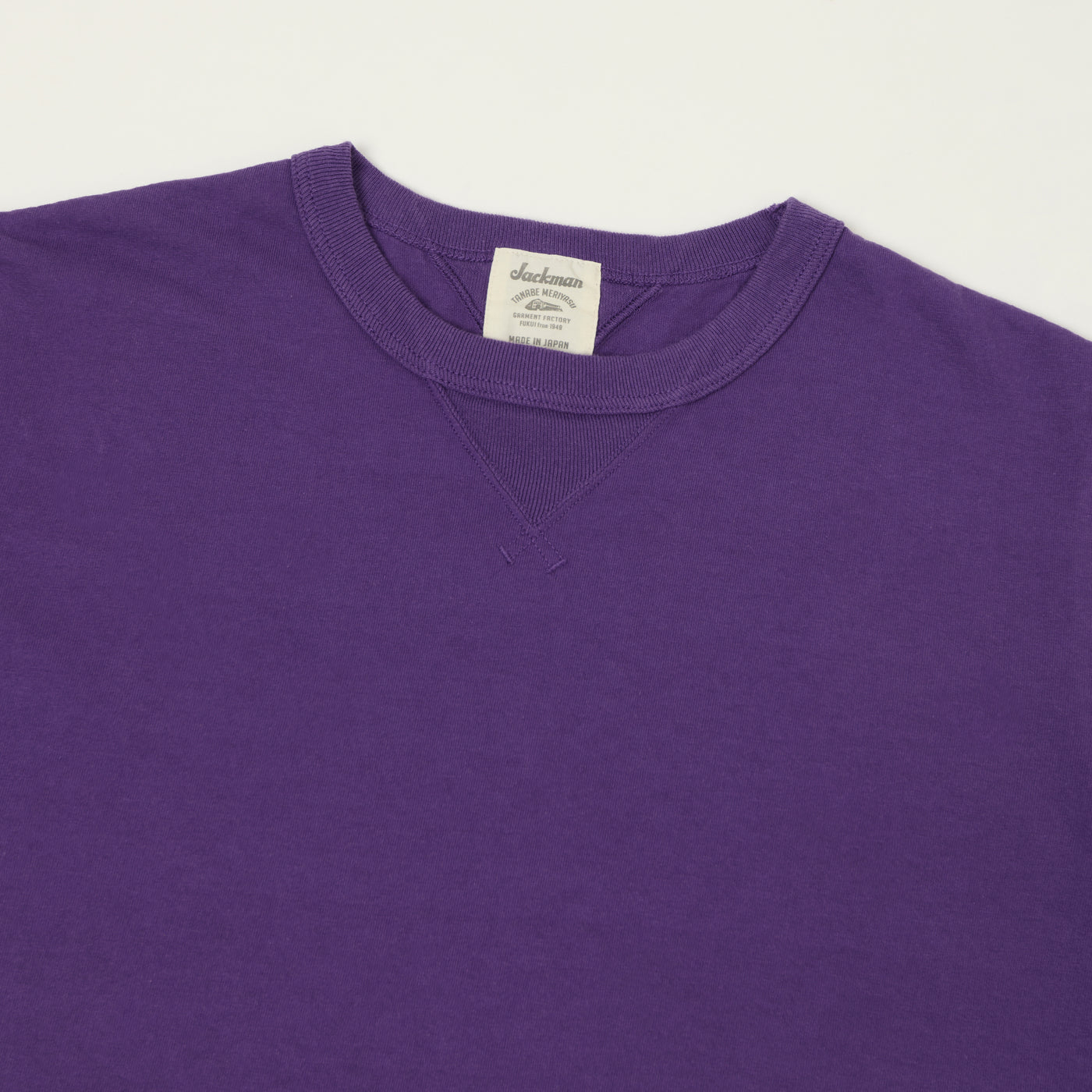 Jackman Dotsume Rib T-Shirt - Purple