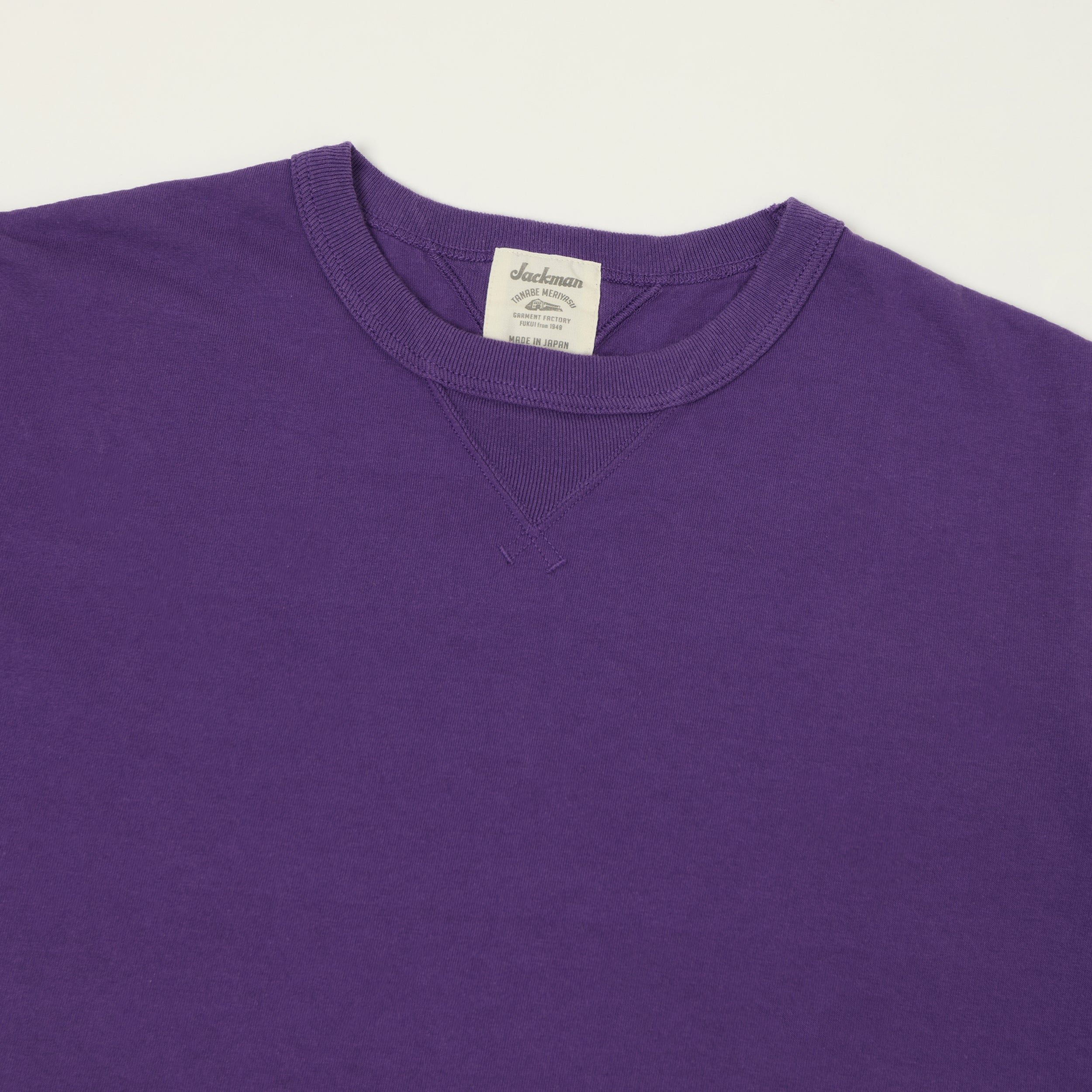Jackman Dotsume Rib T-Shirt - Purple