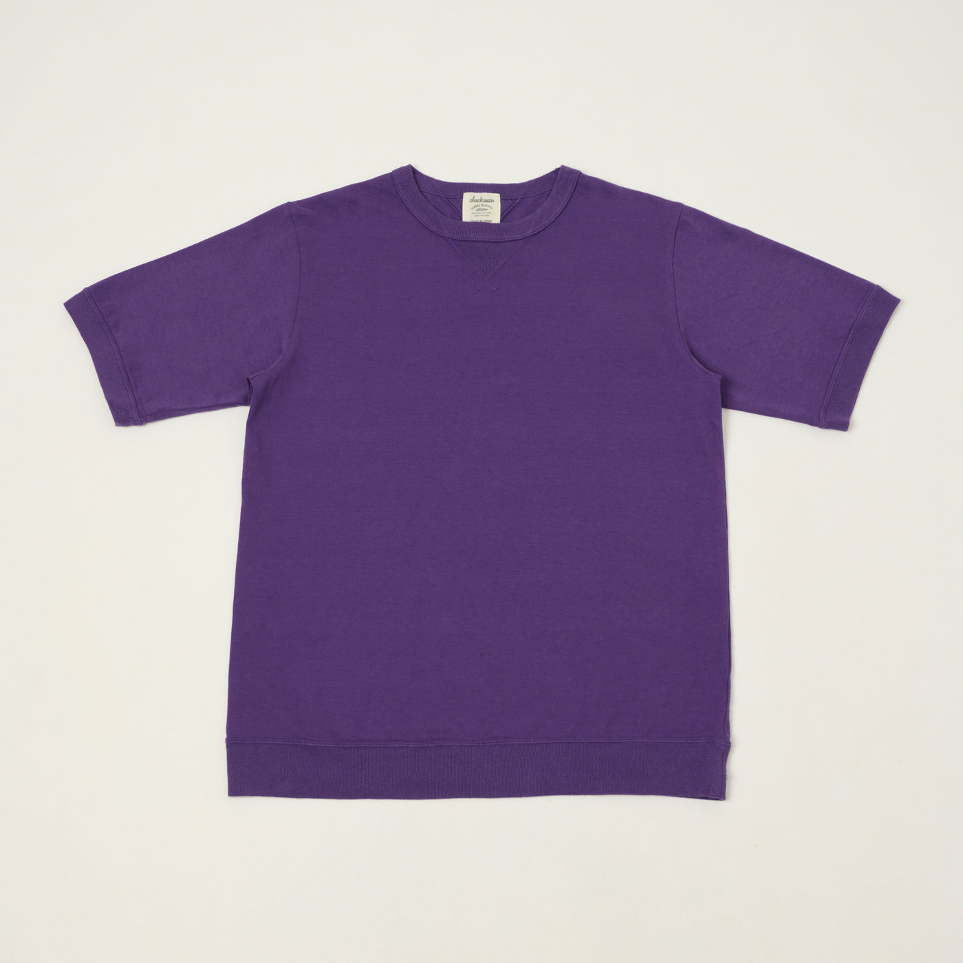 Jackman Dotsume Rib T-Shirt - Purple