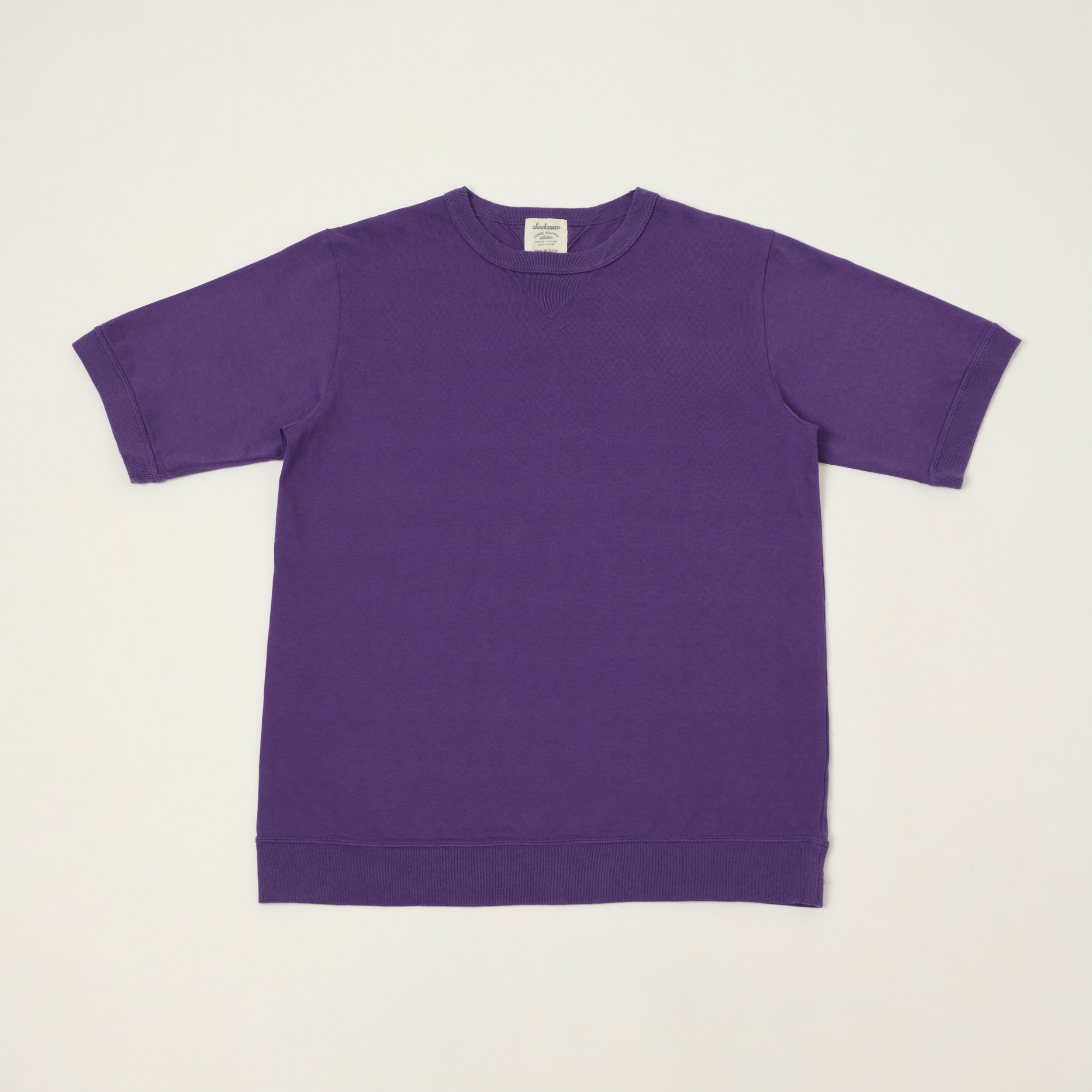 Jackman Dotsume Rib T-Shirt - Purple